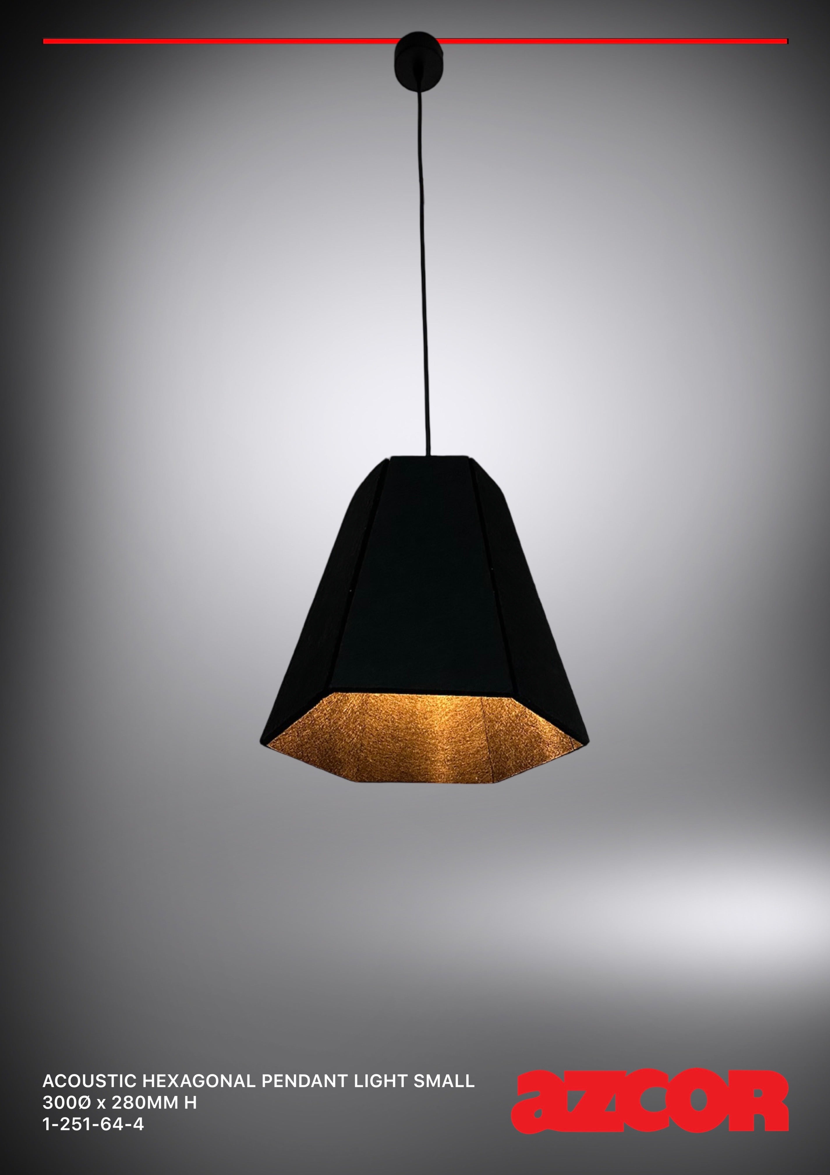 Sound Absorbing Acoustic Hexagonal Pendant Light