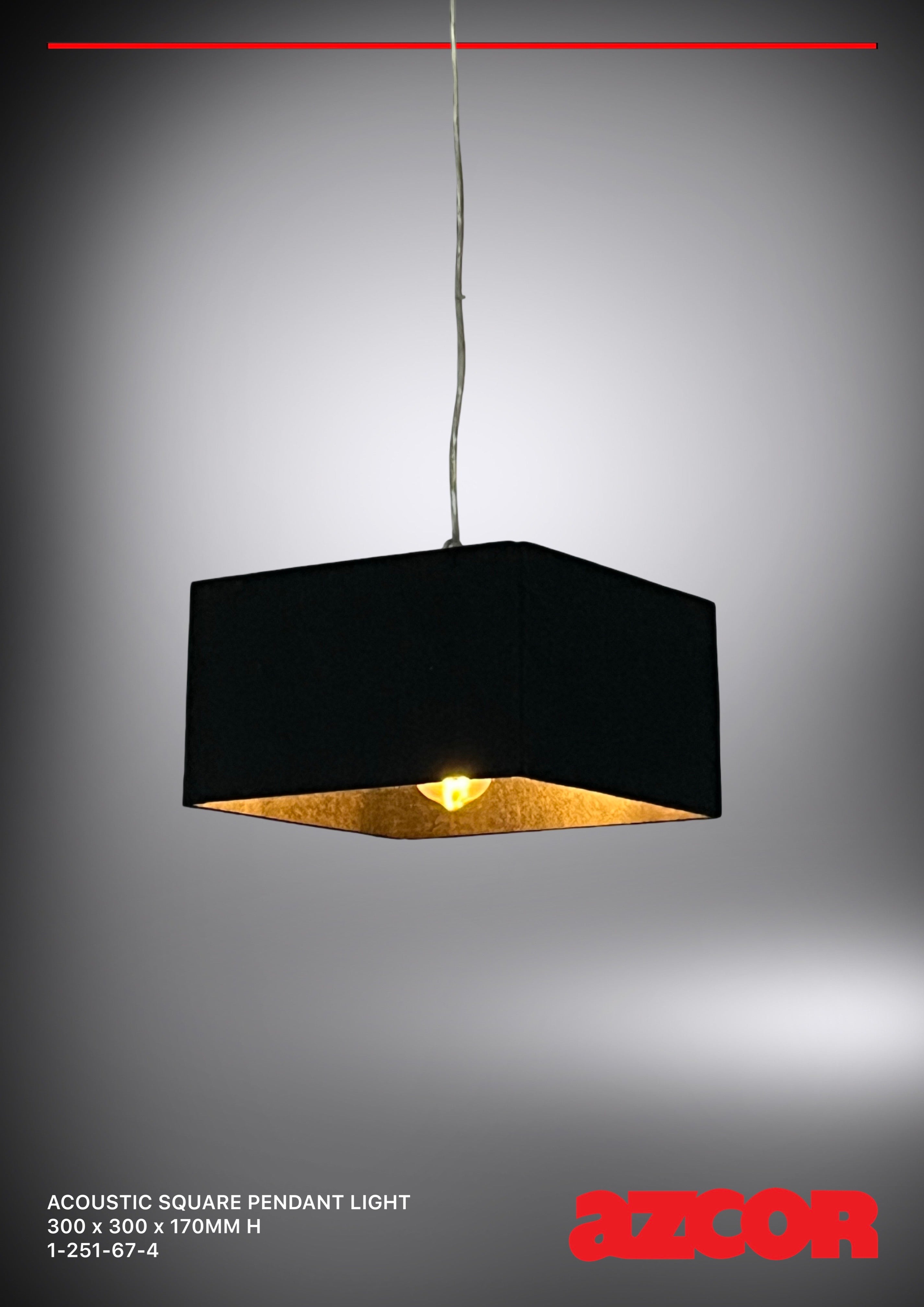 Sound Absorbing Acoustic Square Pendant Light