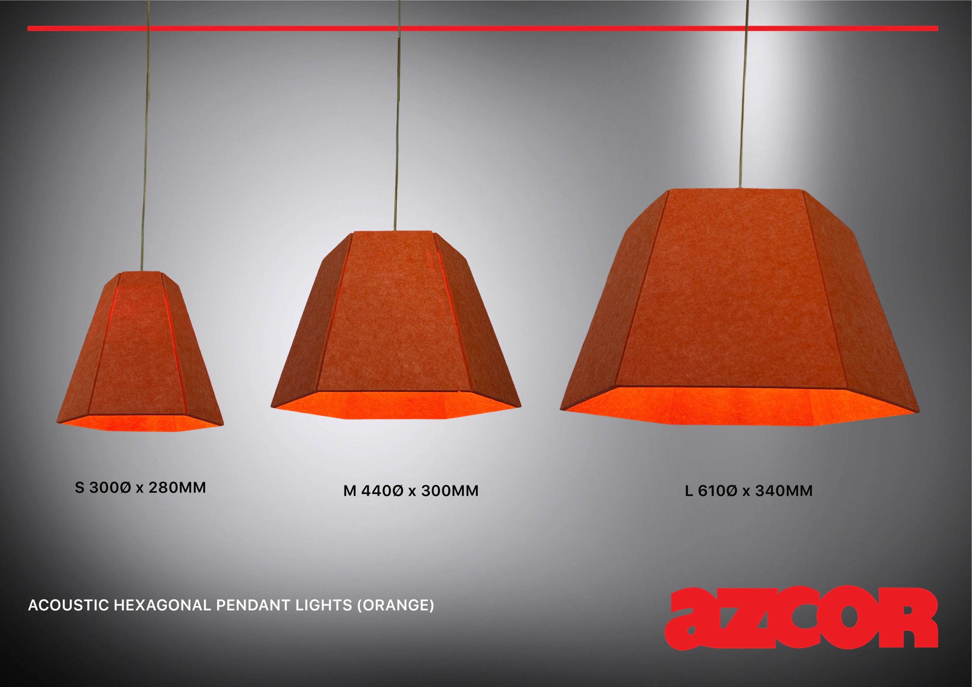 Sound Absorbing Acoustic Hexagonal Pendant Light