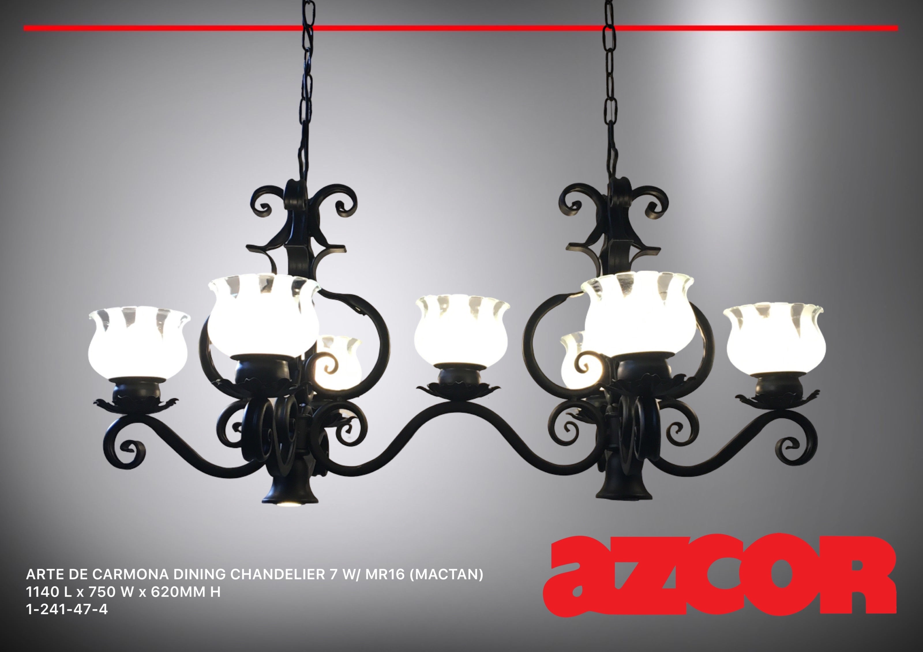 Arte De Carmona Dining Chandelier 7 (Mactan Glass)
