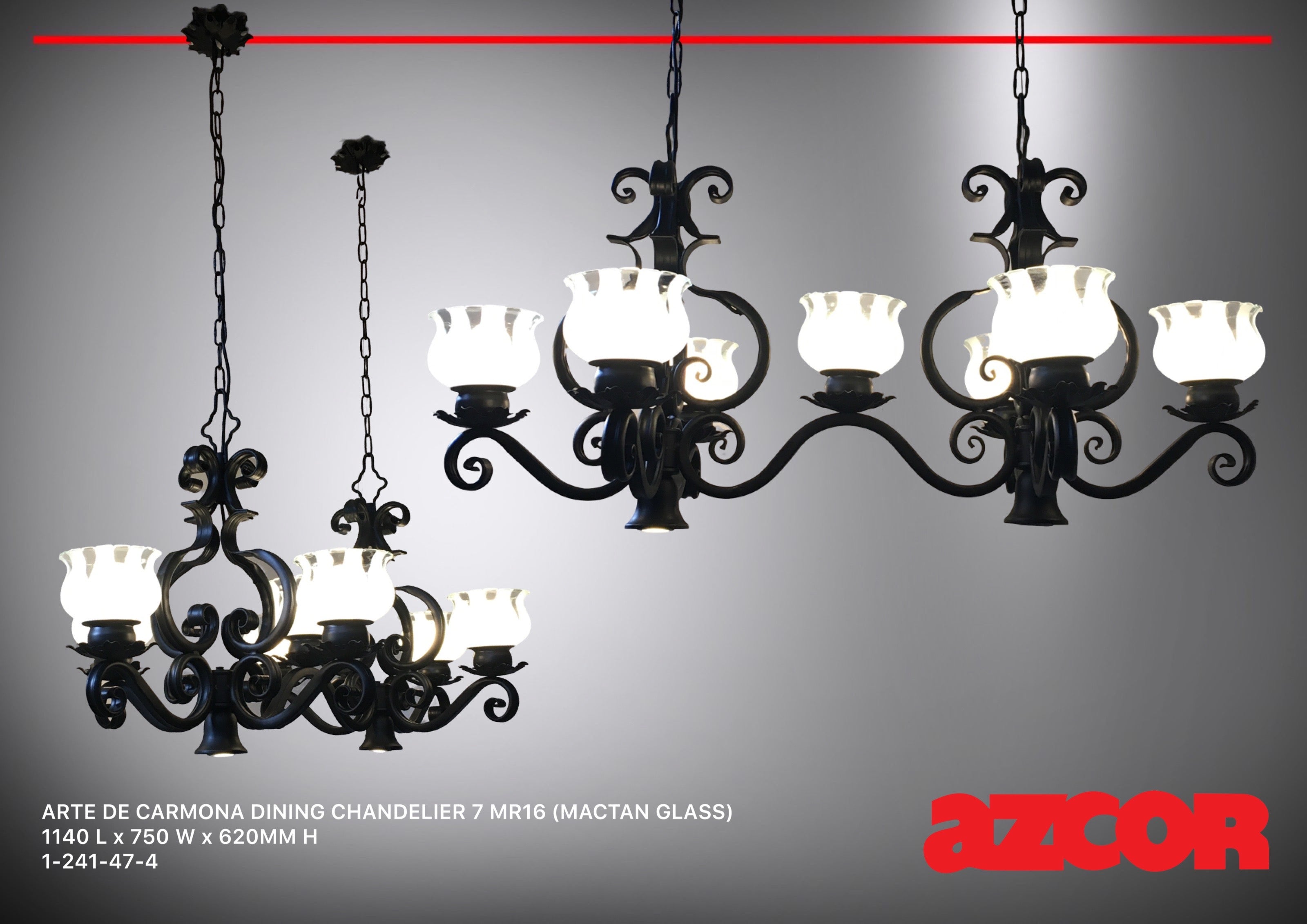 Arte De Carmona Dining Chandelier 7 (Mactan Glass)
