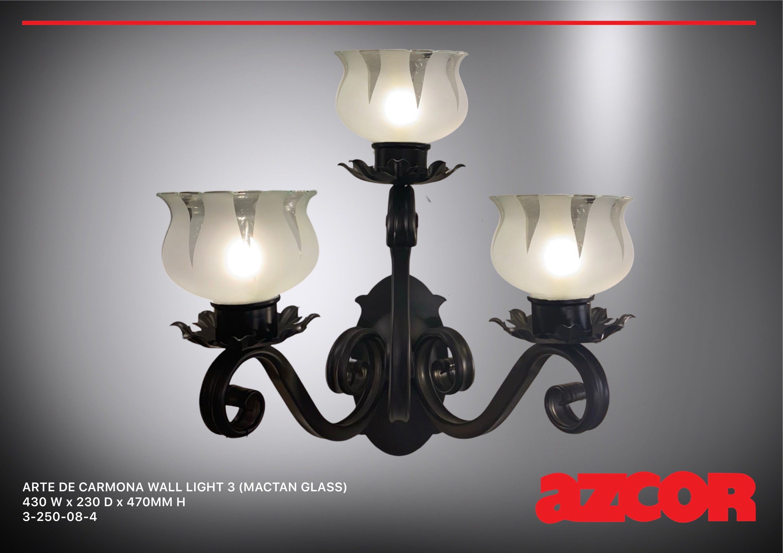 Arte De Carmona Wall Light 3 (Mactan Glass)