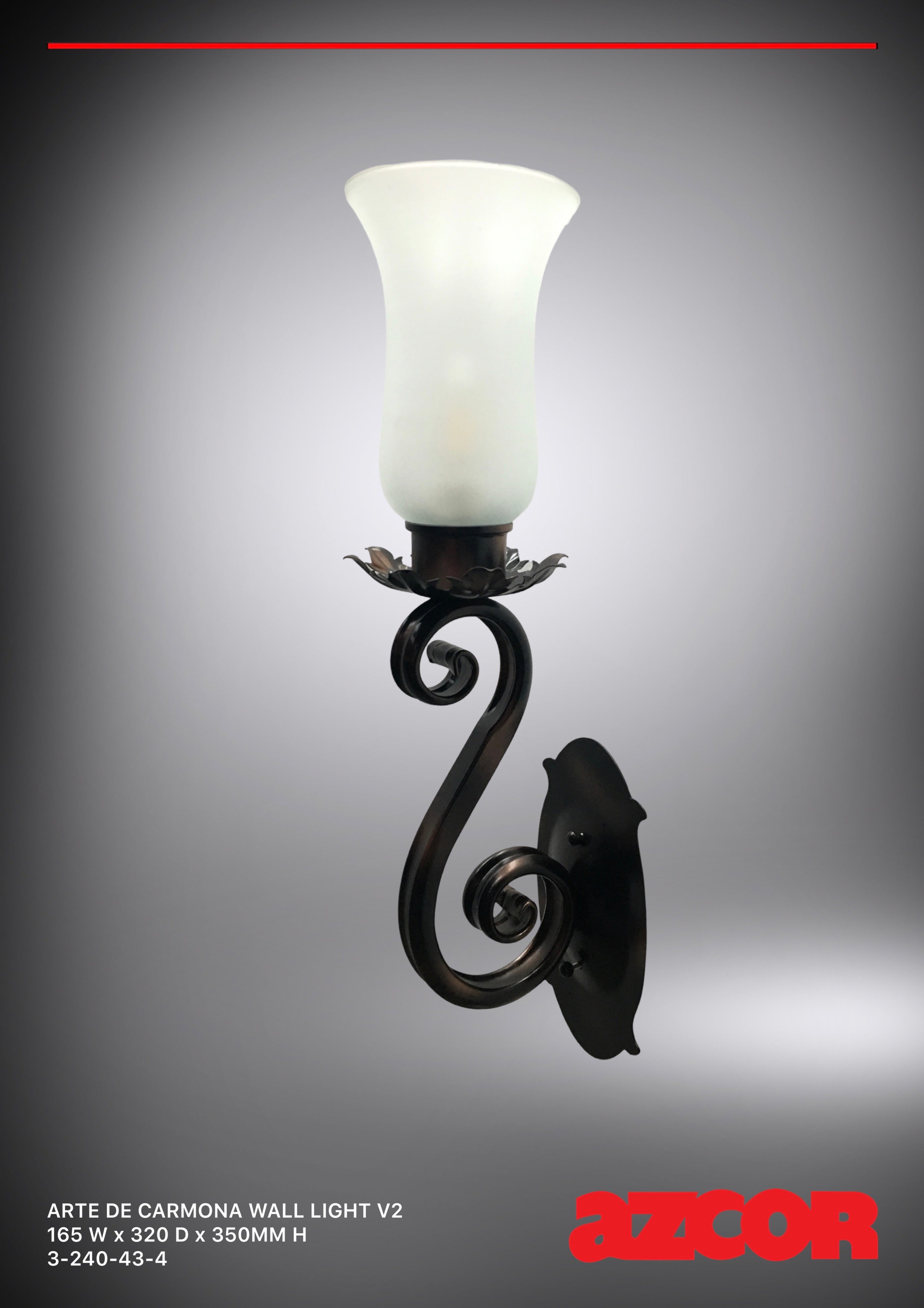 Arte De Carmona Wall Light V2 (Verina Glass)