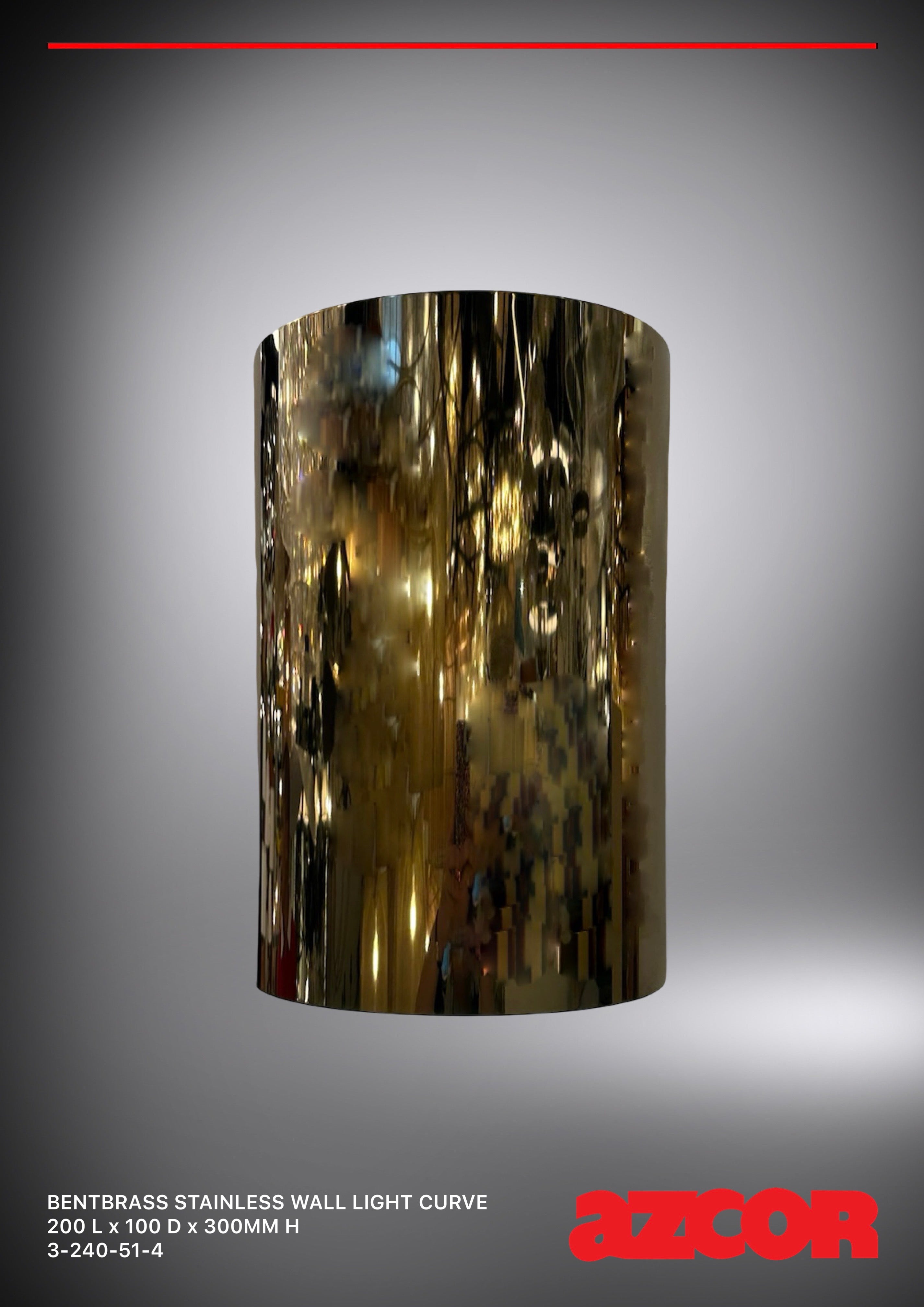 Bentbrass Stainless Steel Wall Light Curve