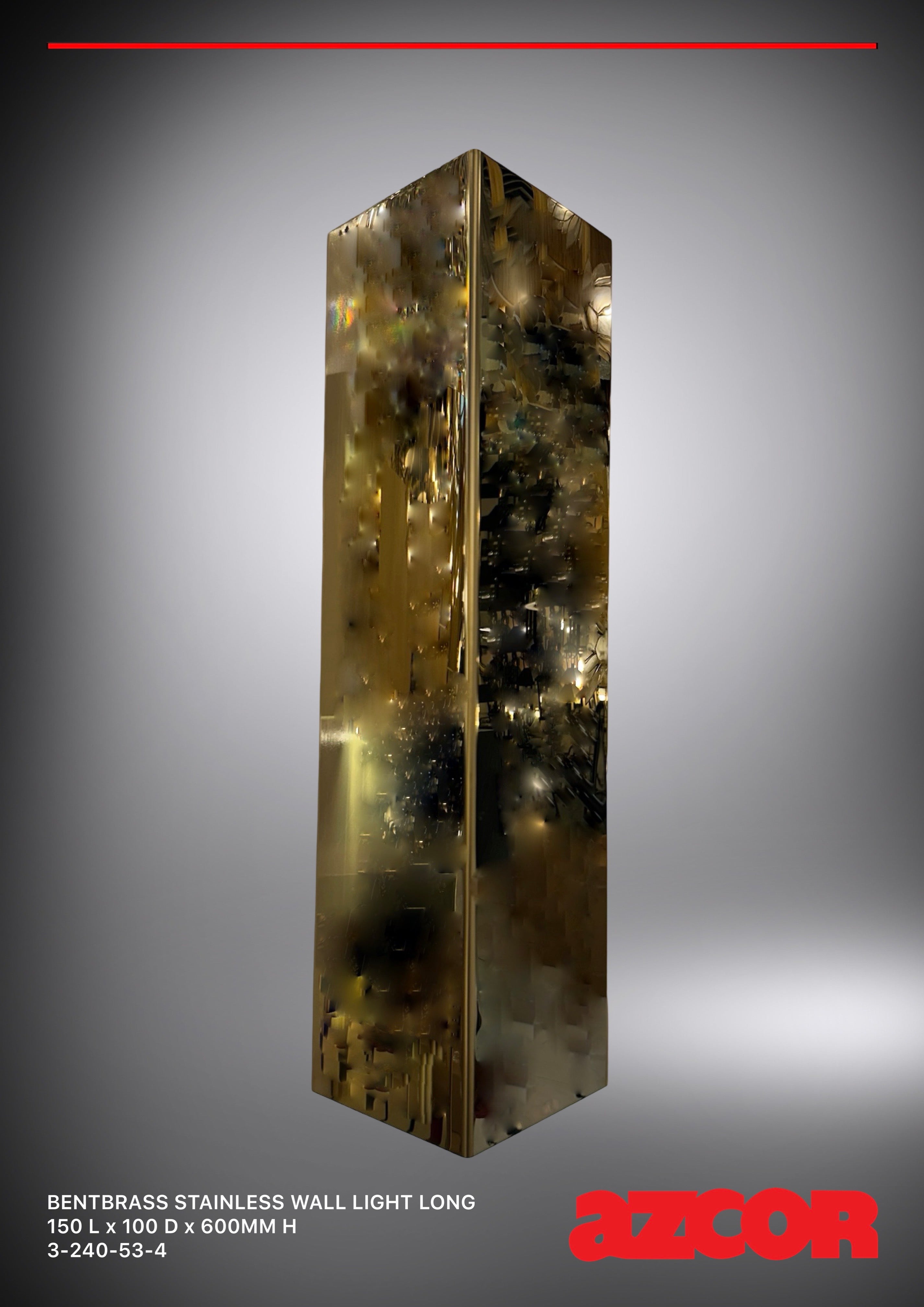 Bentbrass Stainless Steel Wall Light Long