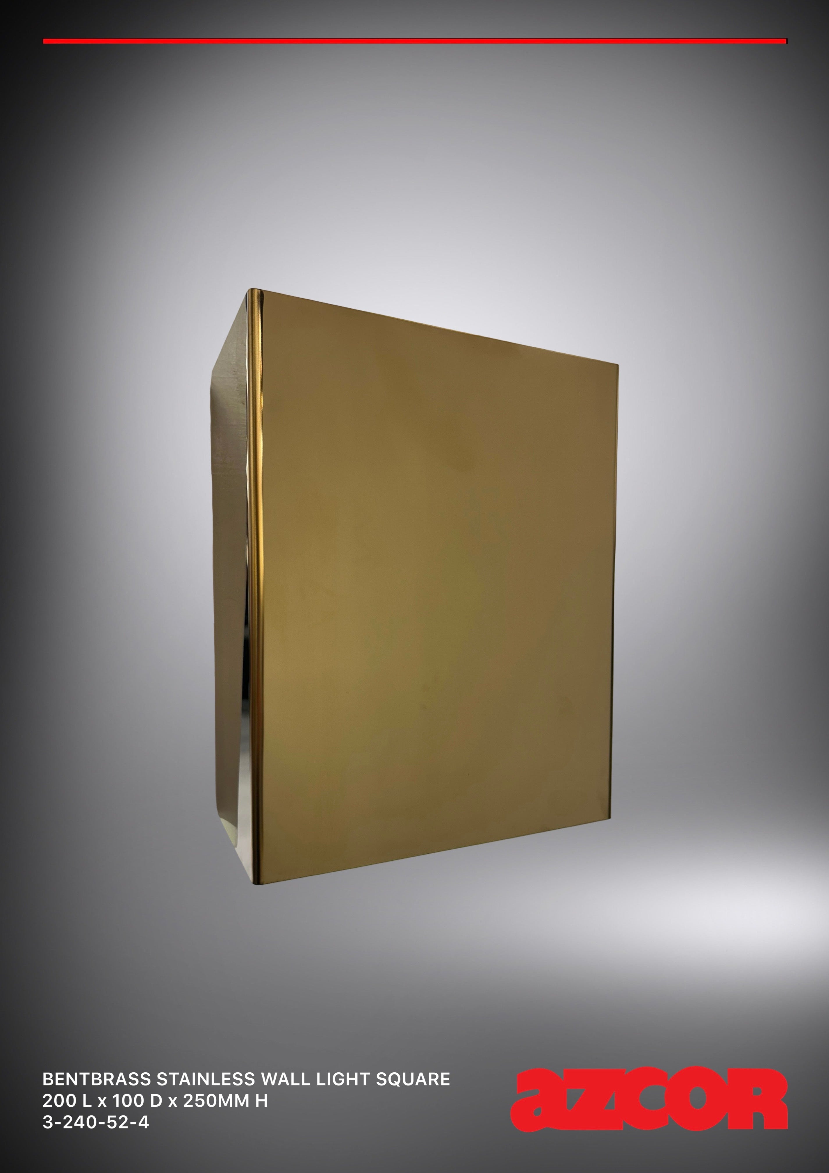 Bentbrass Stainless Steel Wall Light Square
