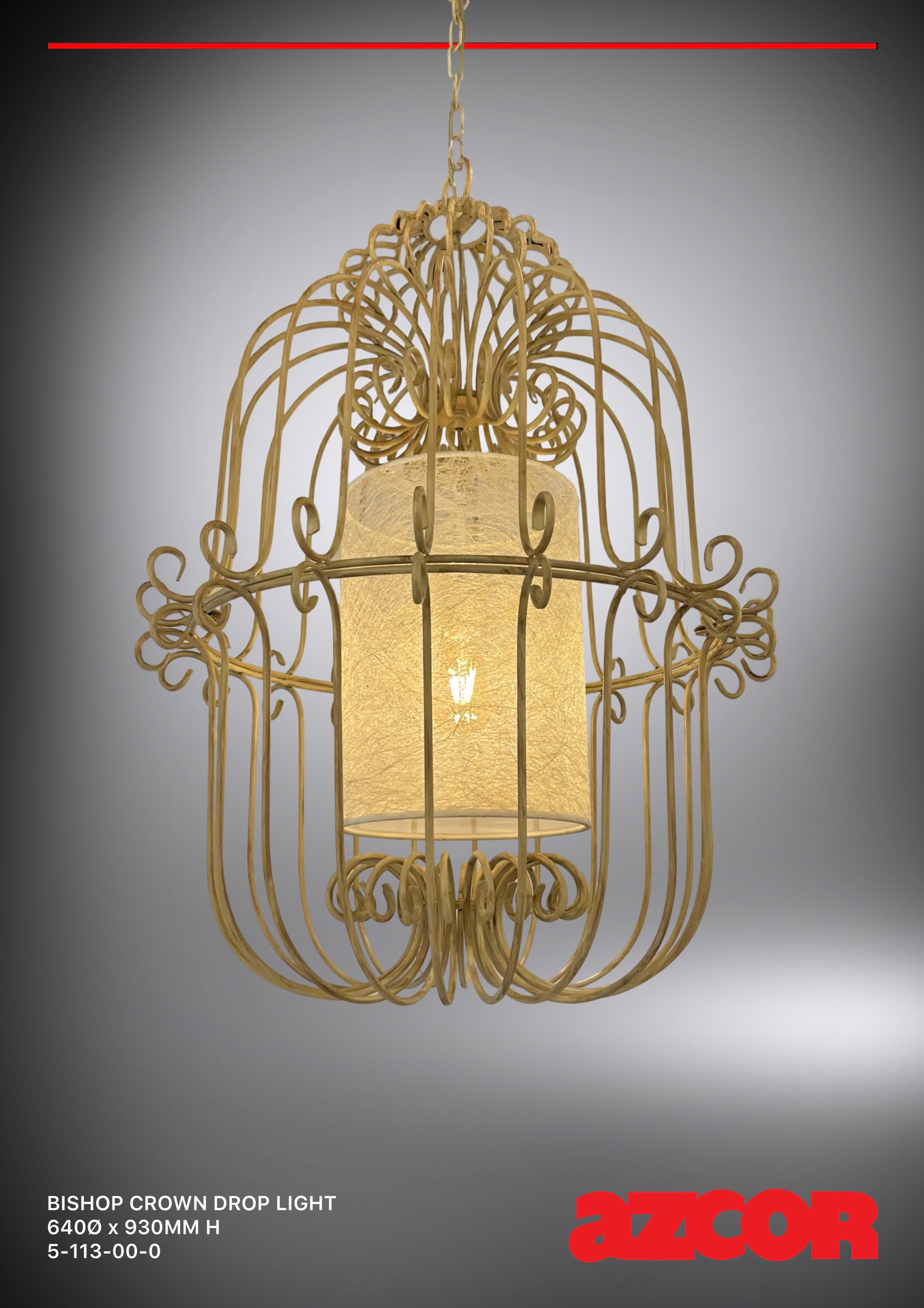 Bishop Crown Drop Light