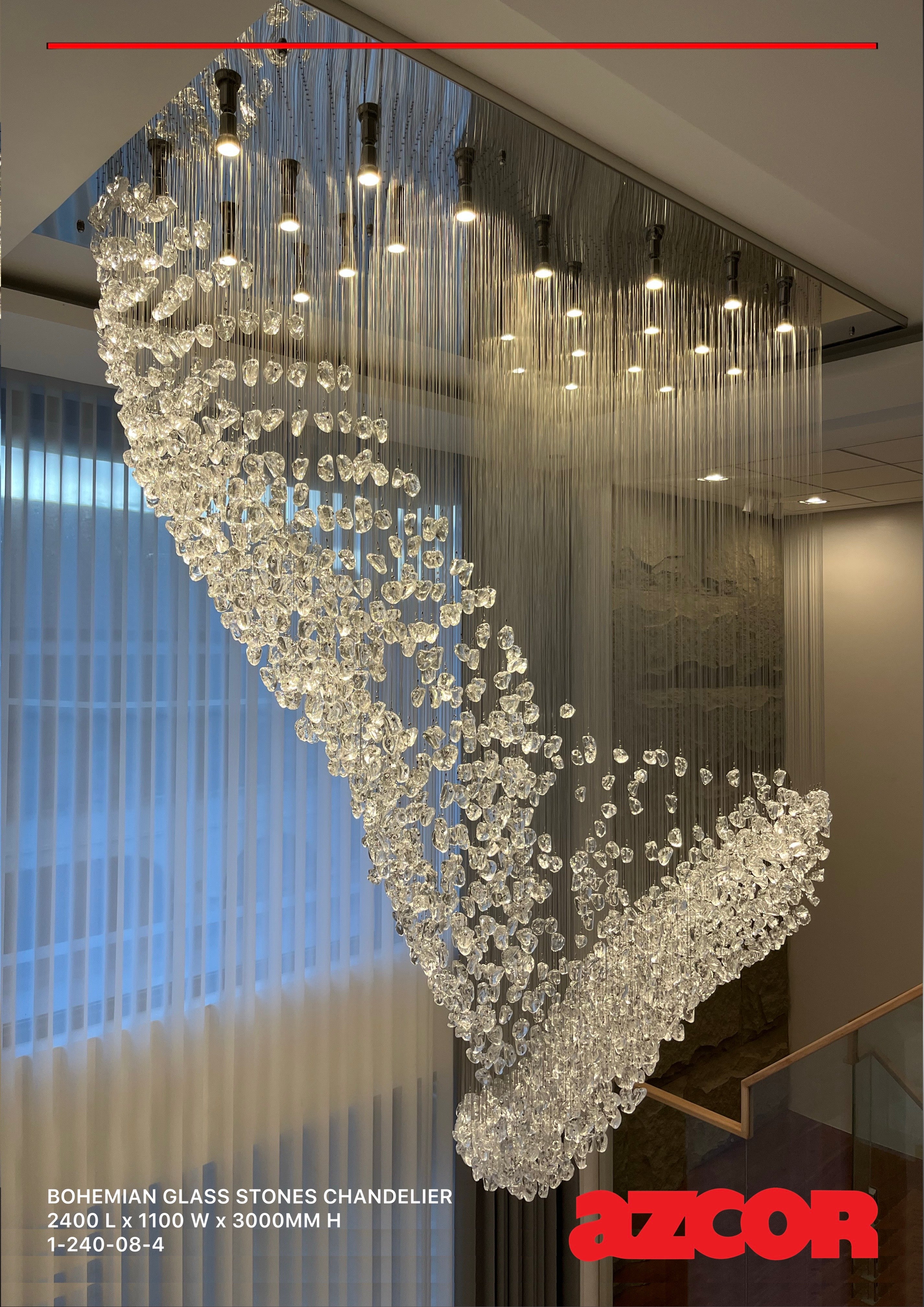 Bohemian Glass | Stones Chandelier 2400 L