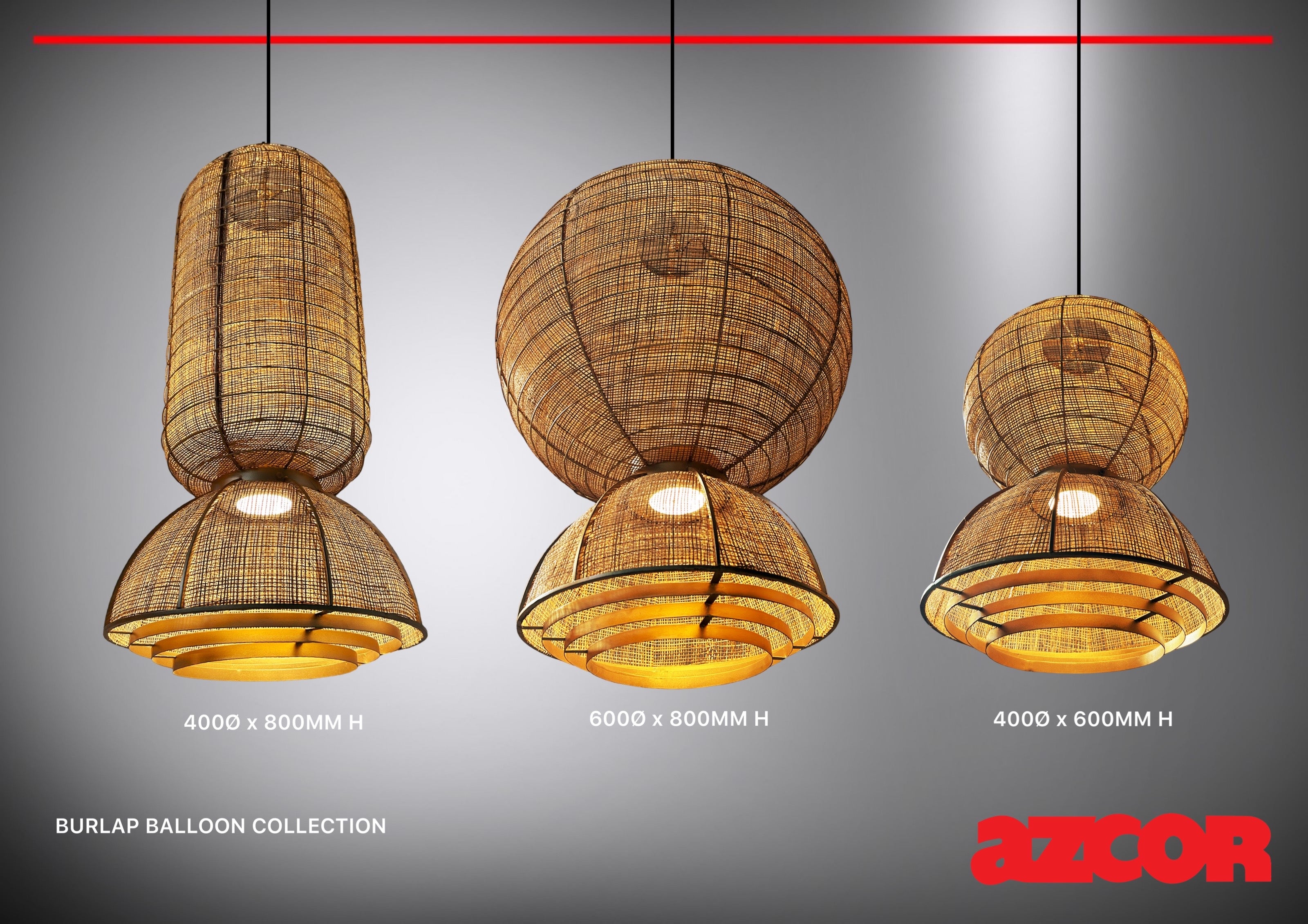 Burlap Balloon Drop Light