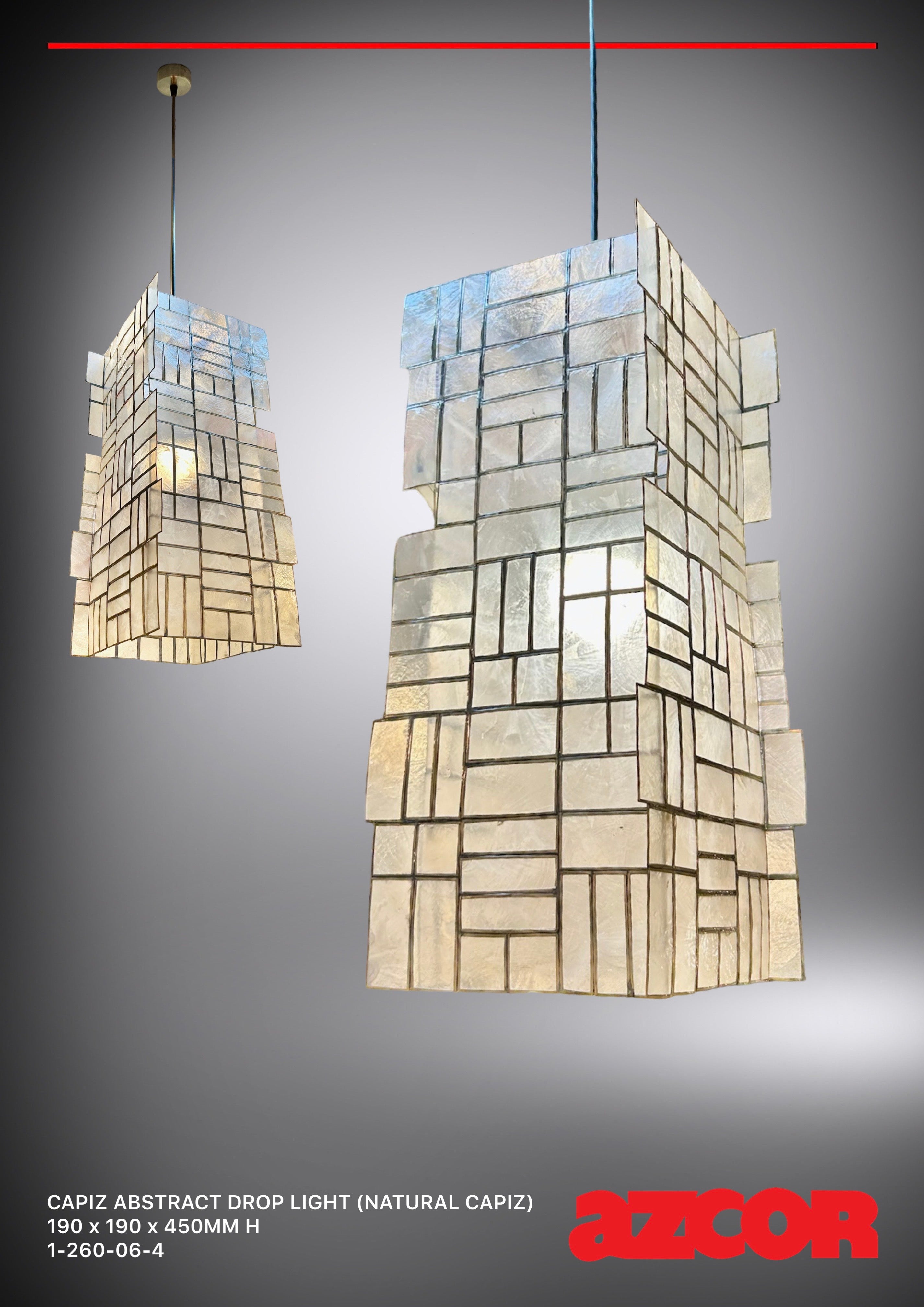 Capiz Abstract Drop Light