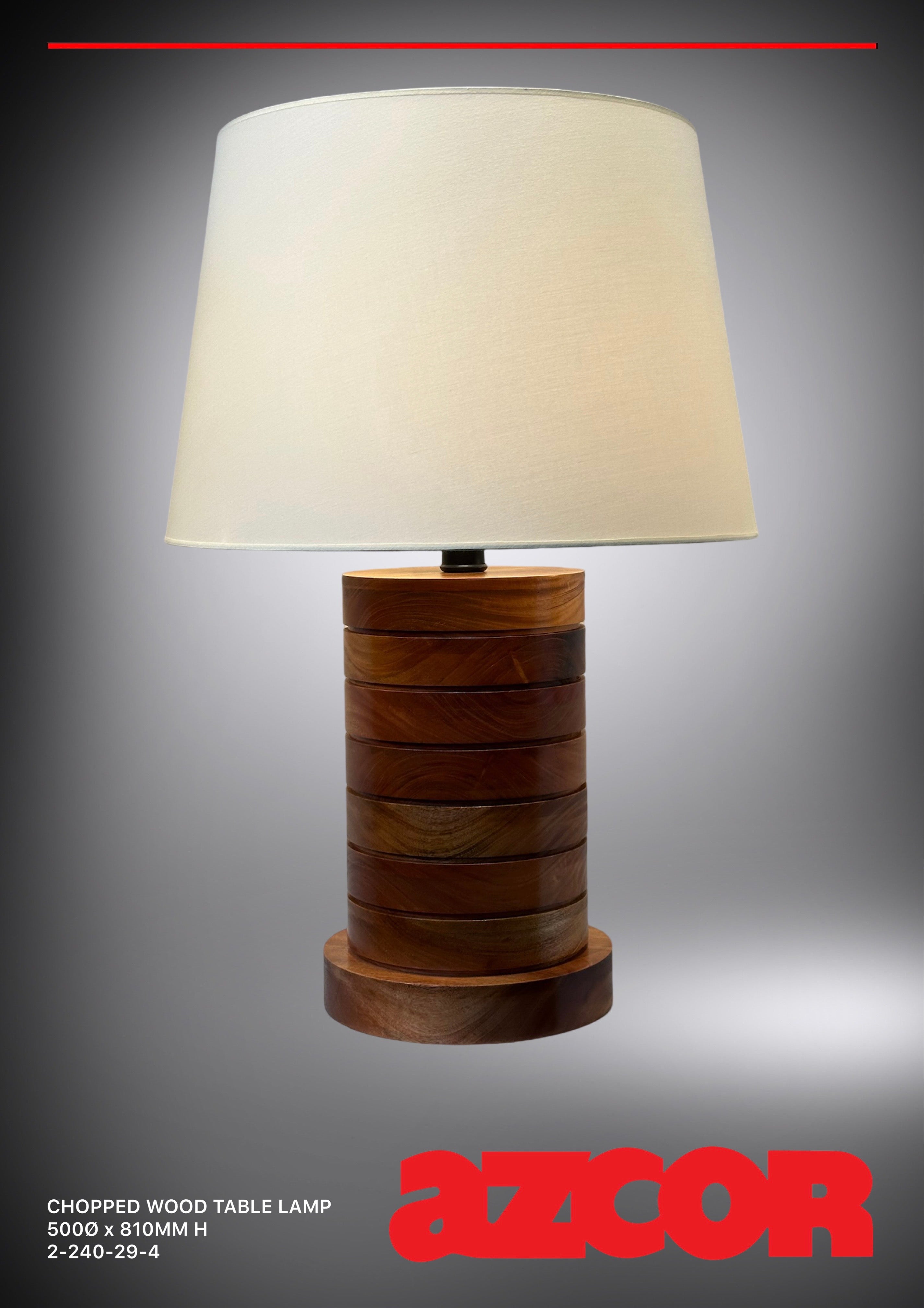 Chopped Wood Table Lamp