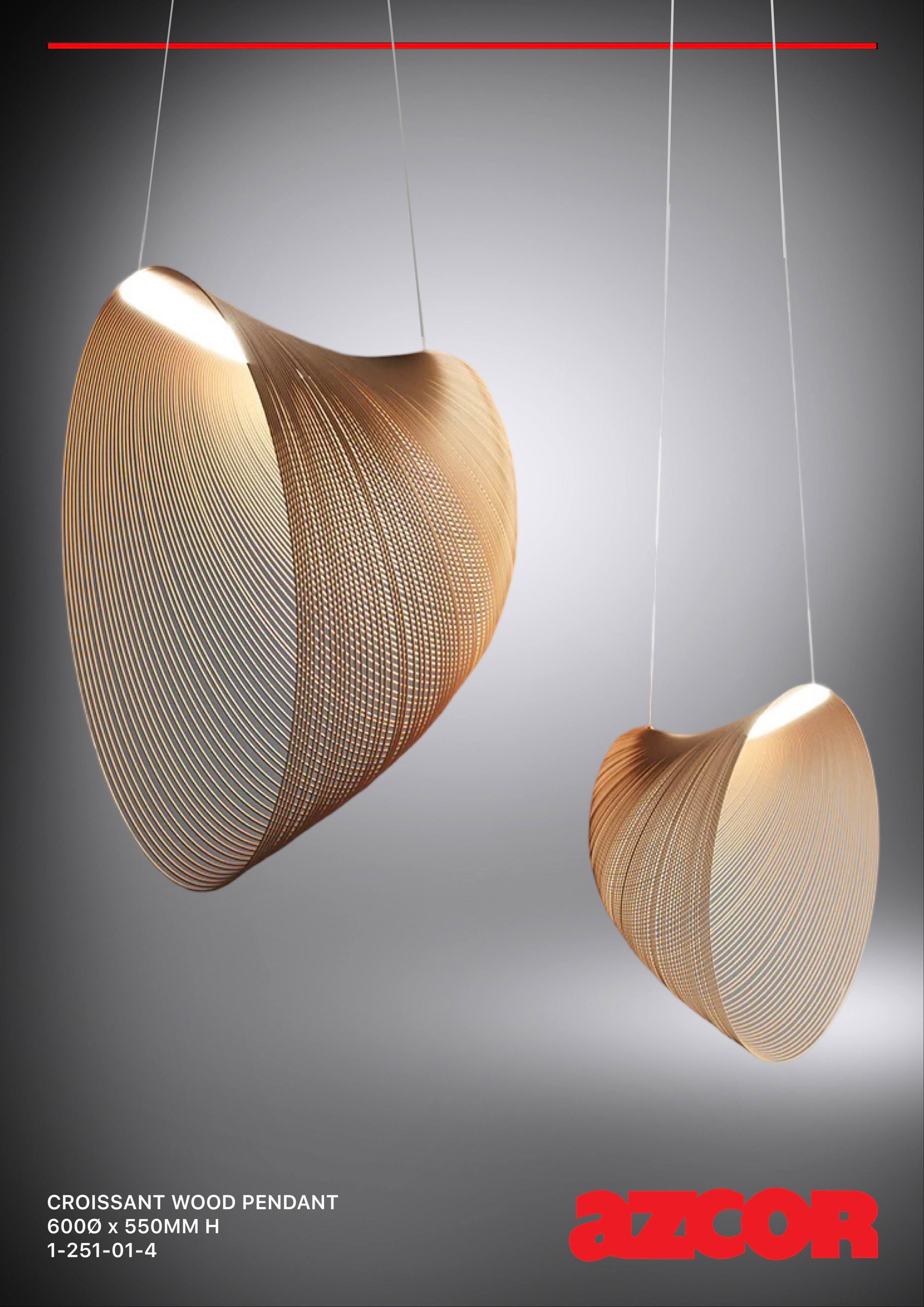 Croissant Wood Drop Light