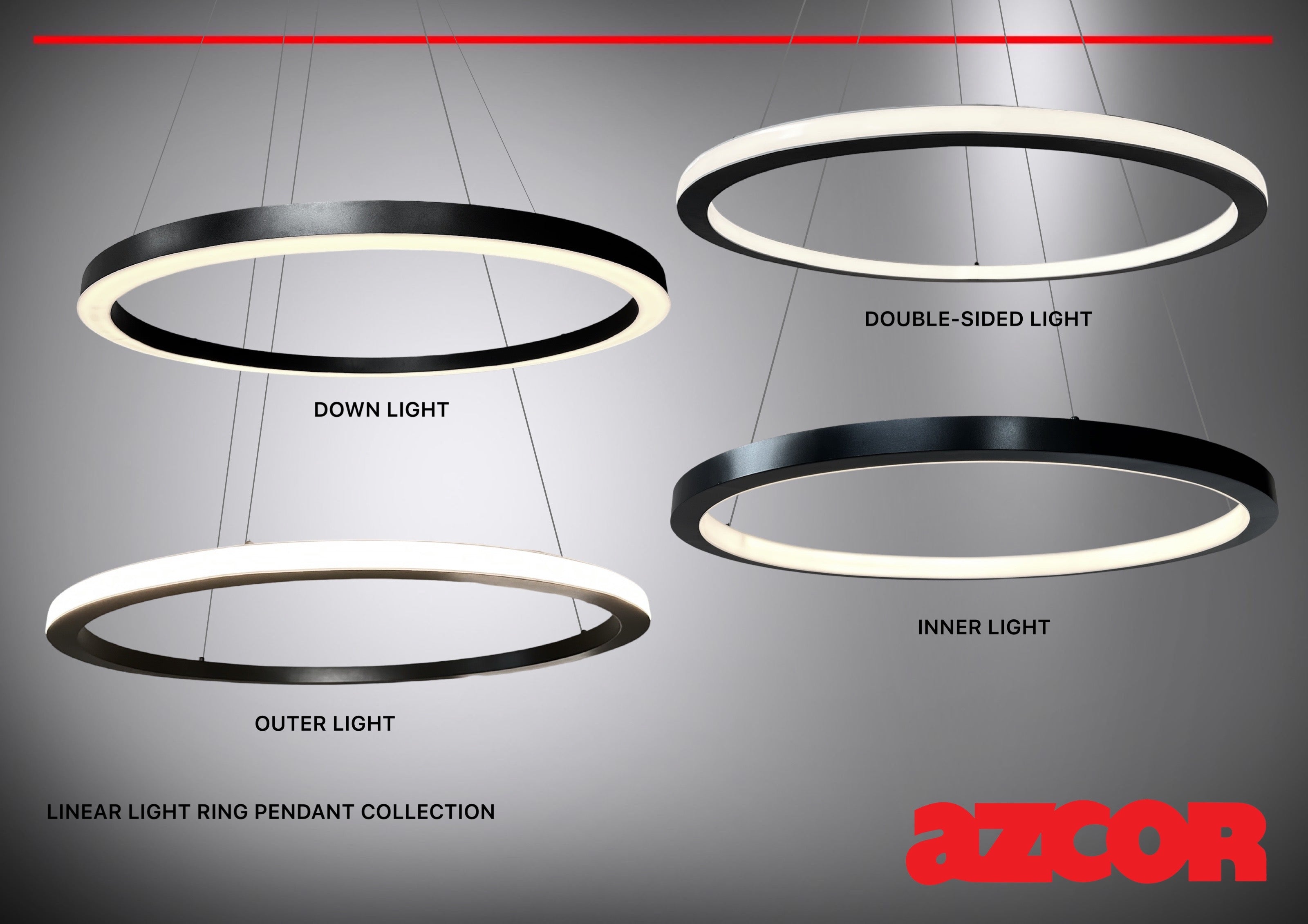Linear Light Ring Pendant (Double-Sided Light)