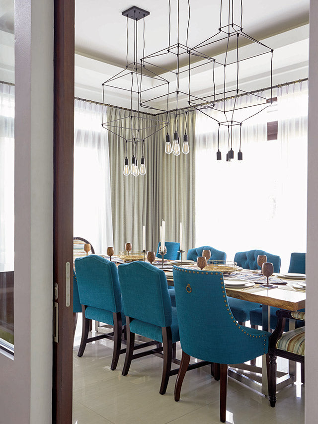 Nica Double Square Drop Light