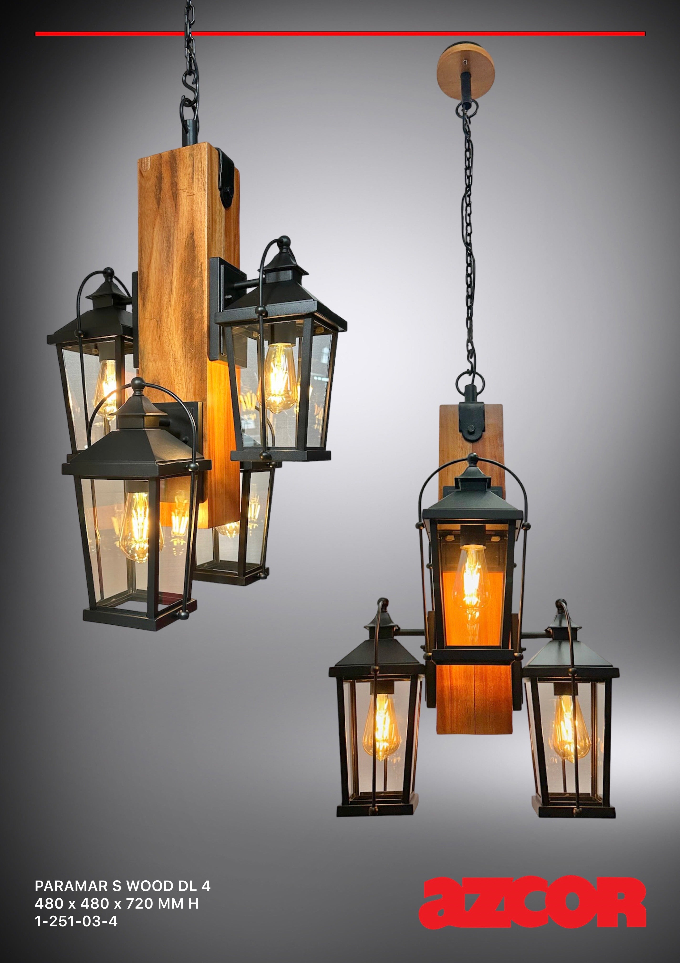 Paramar Small Wood Drop Light