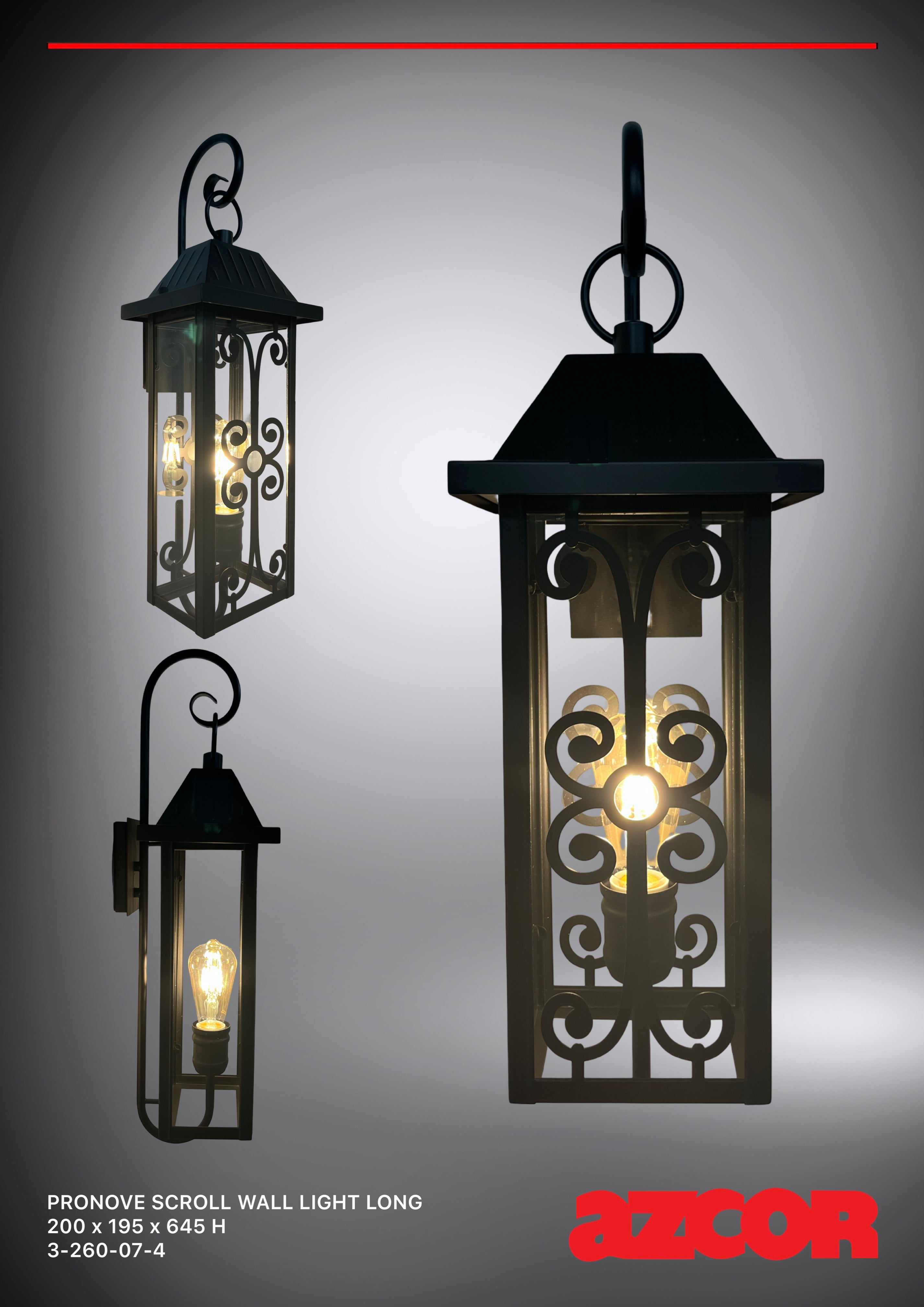 Pronove Piccadilly Wall Light Long