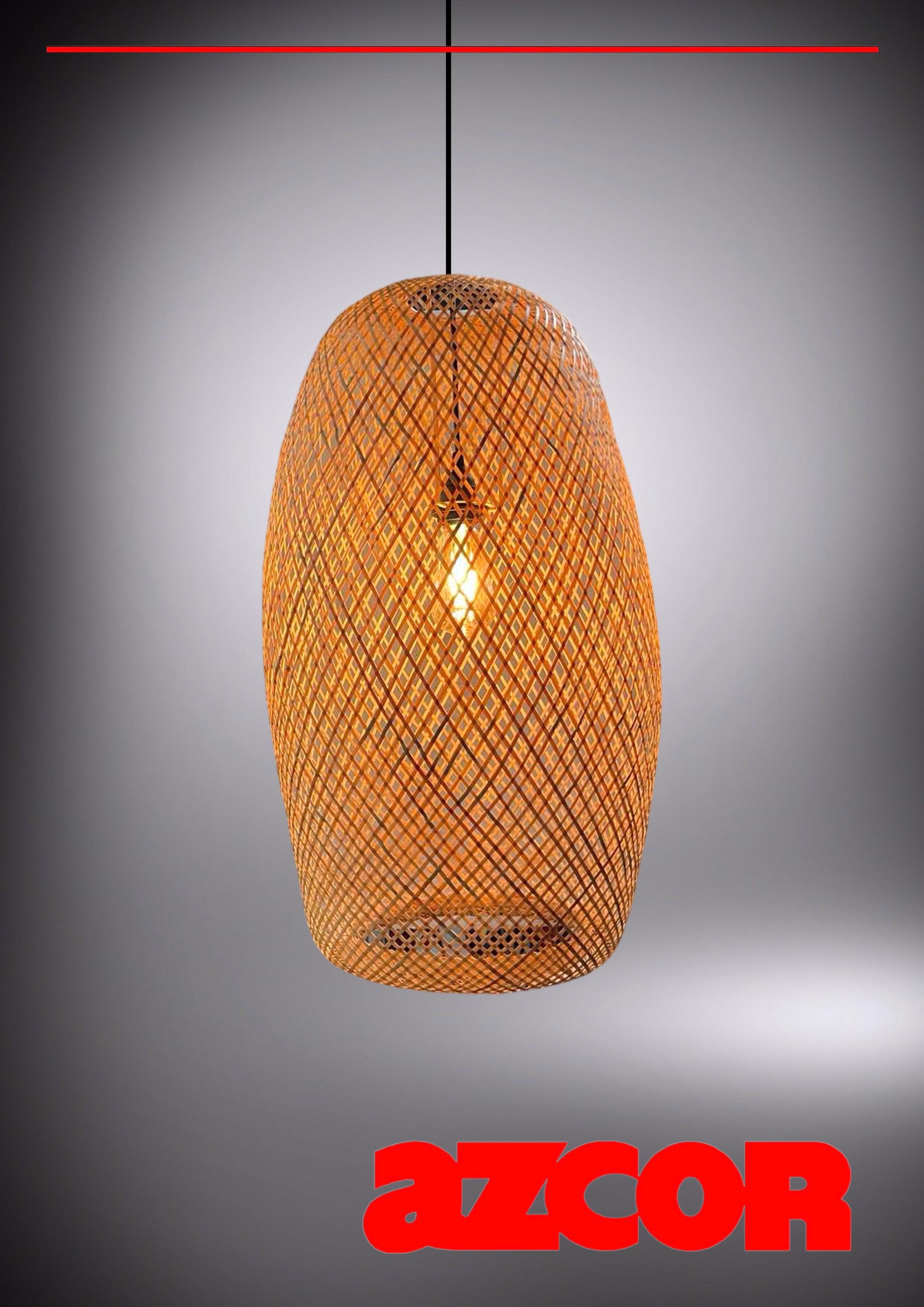Rattan Drop Light