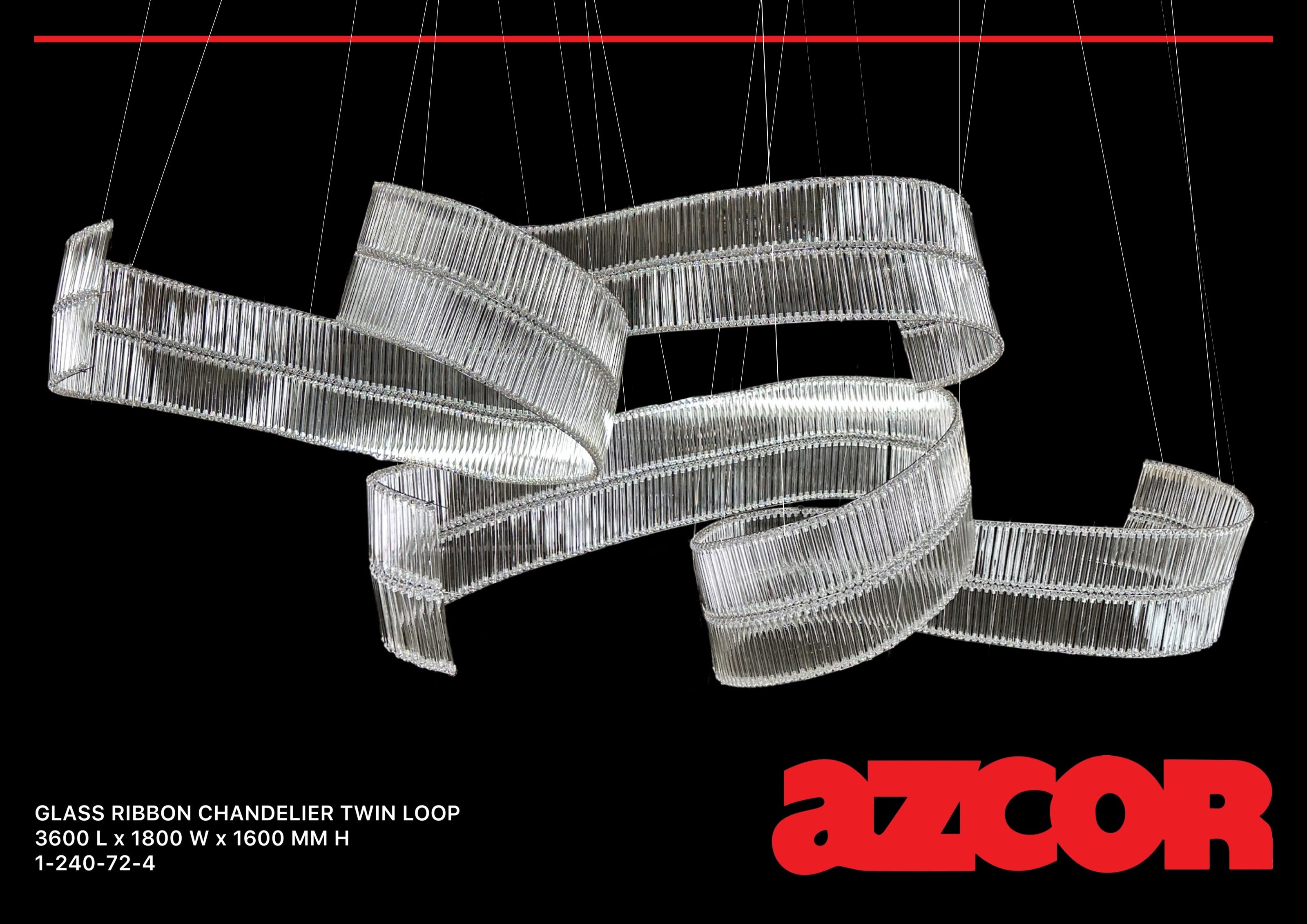 Ribbon Twin Loop Chandelier
