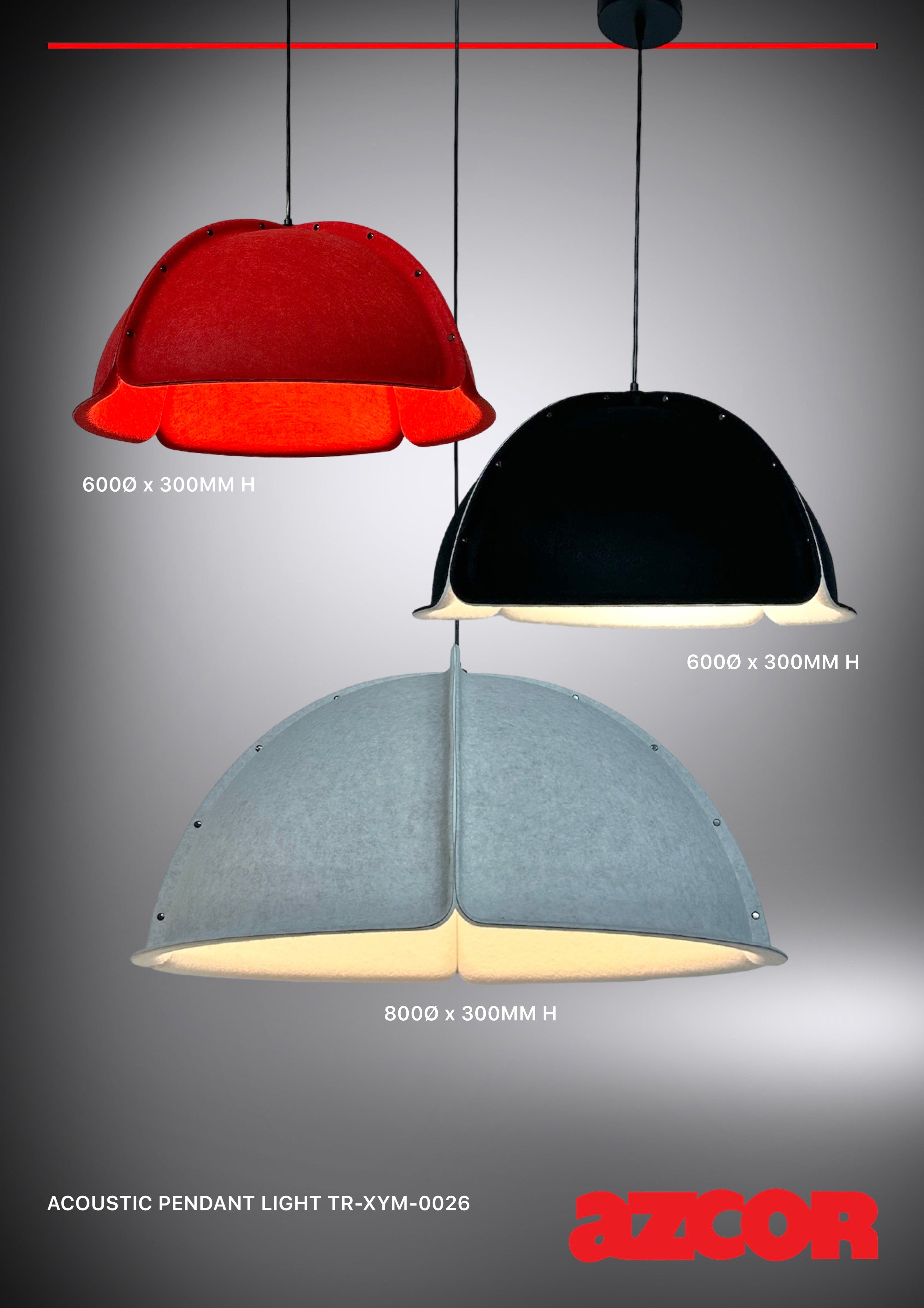 Sound Absorbing Acoustic Pendant Light TR-XYM-0026