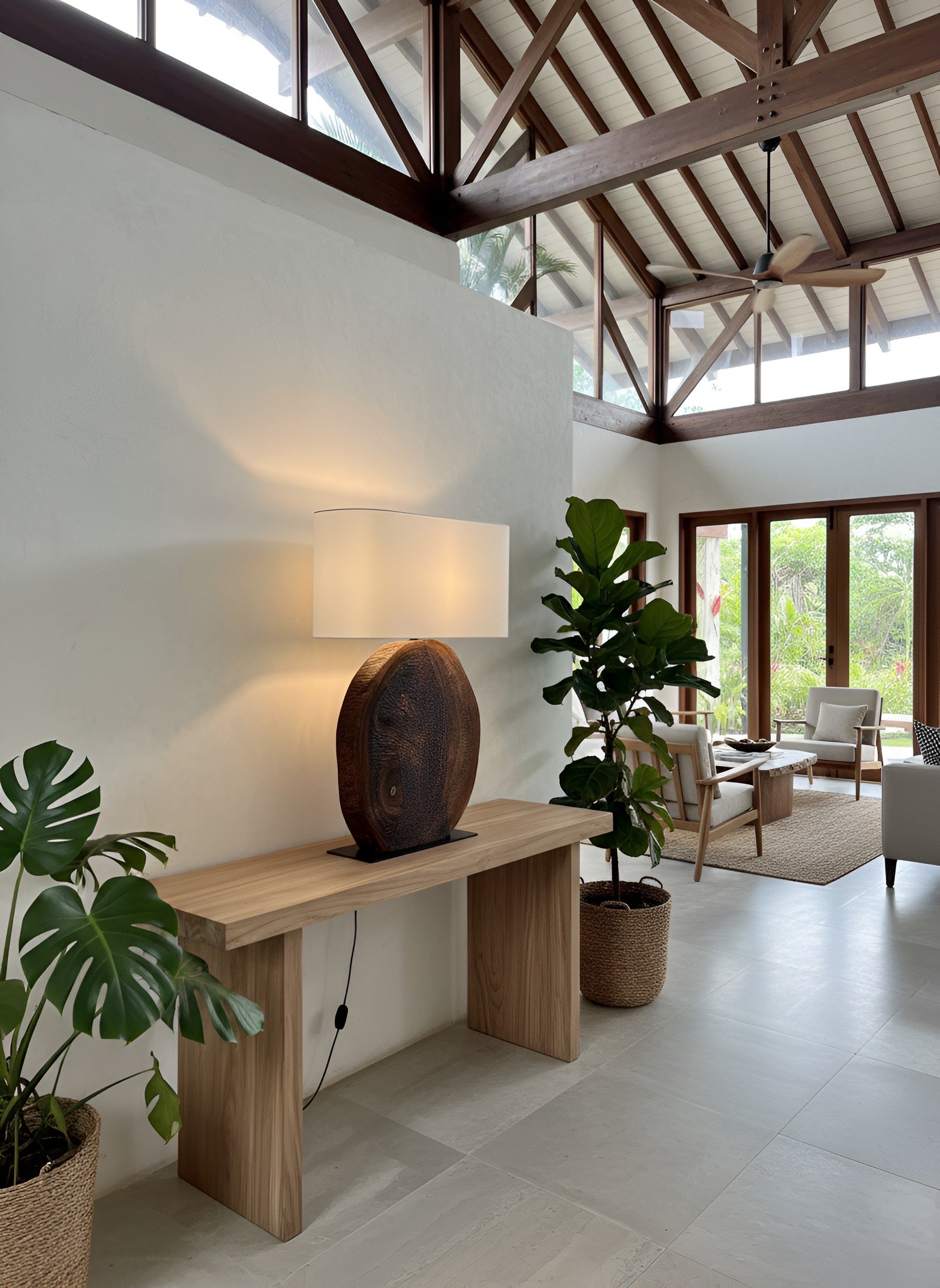 Tonio Wood Overized Table Lamp