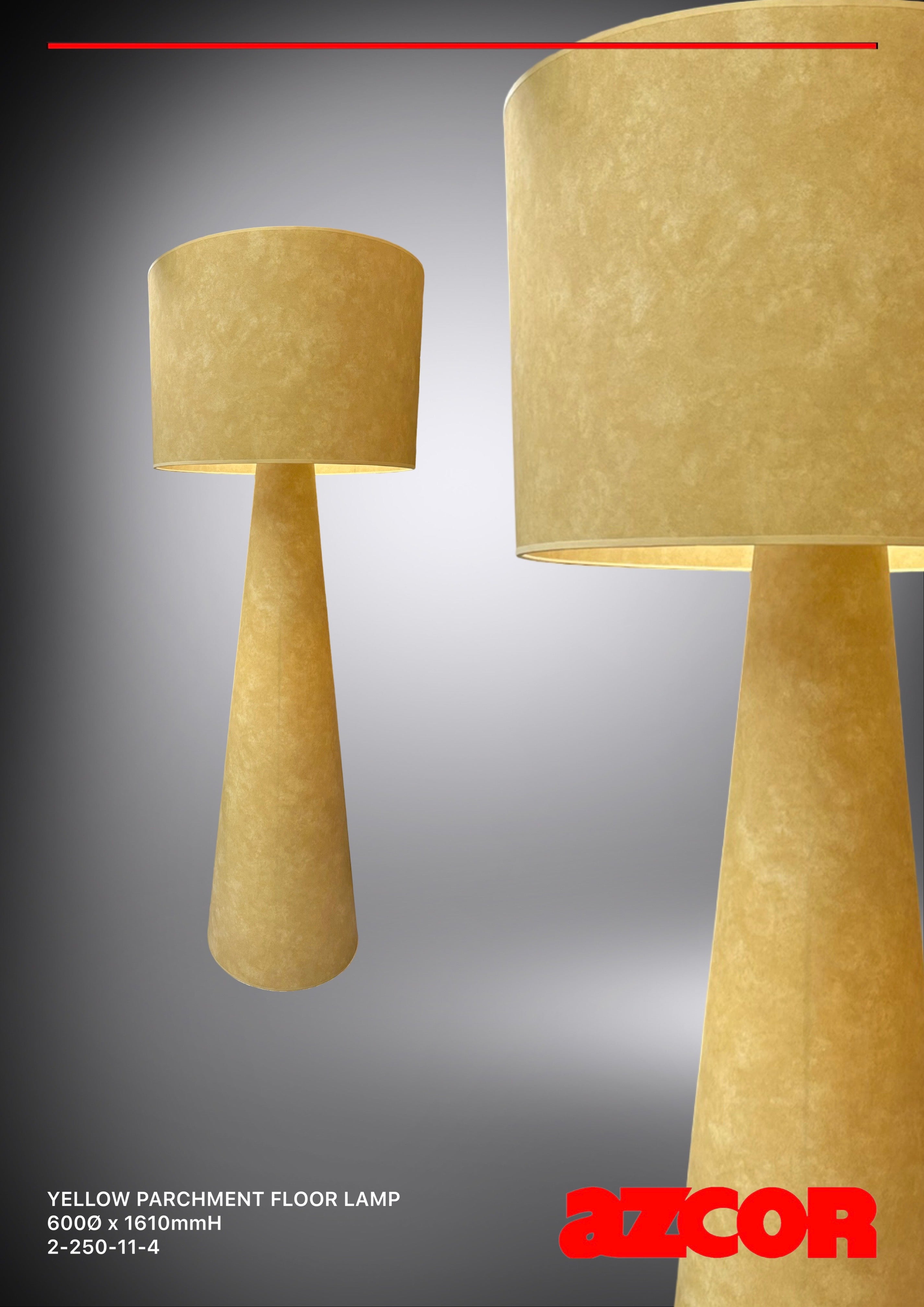 Yellow Parchment Floor Lamp