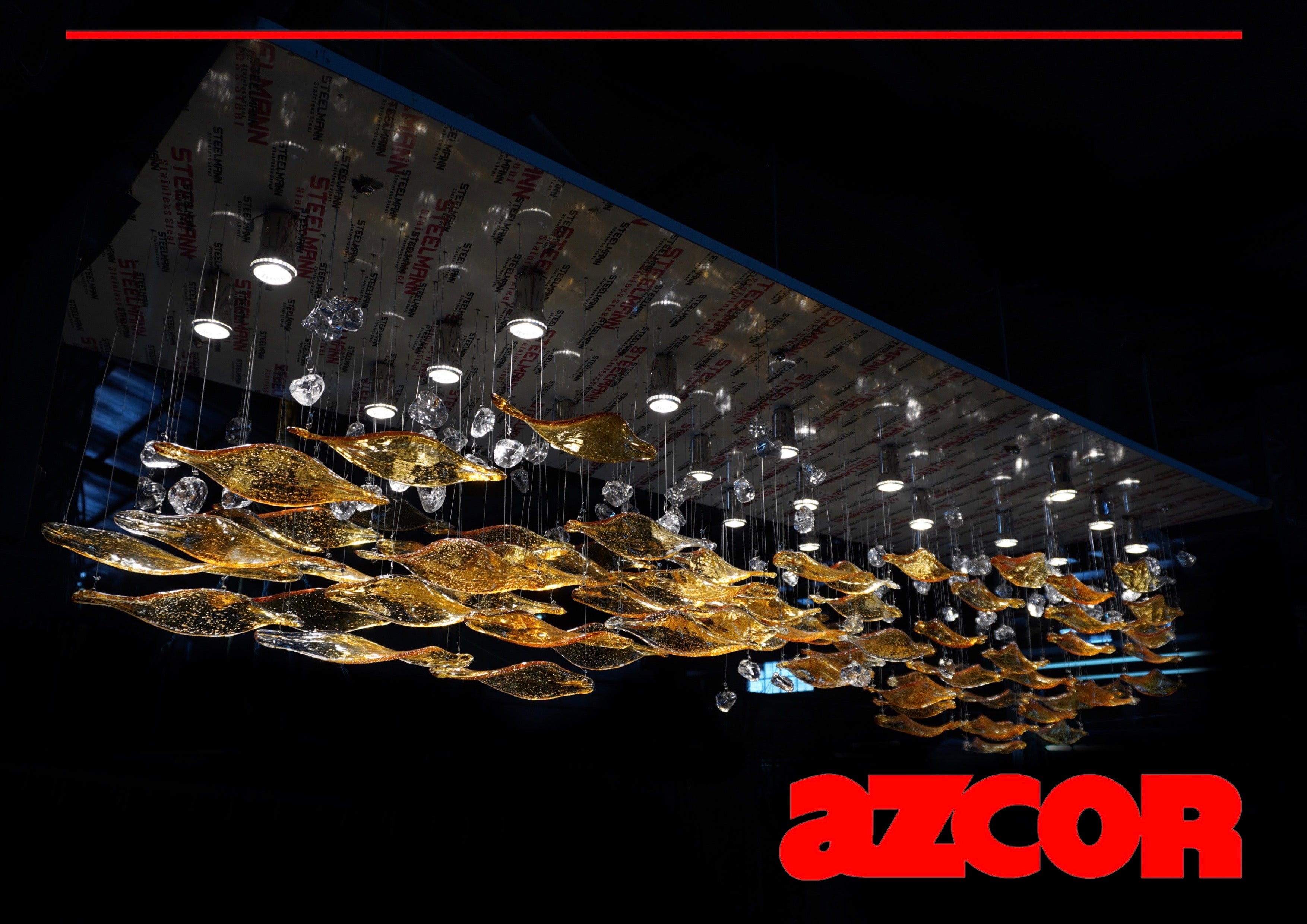 Bohemian Glass | Wave x Stone Chandelier 2400