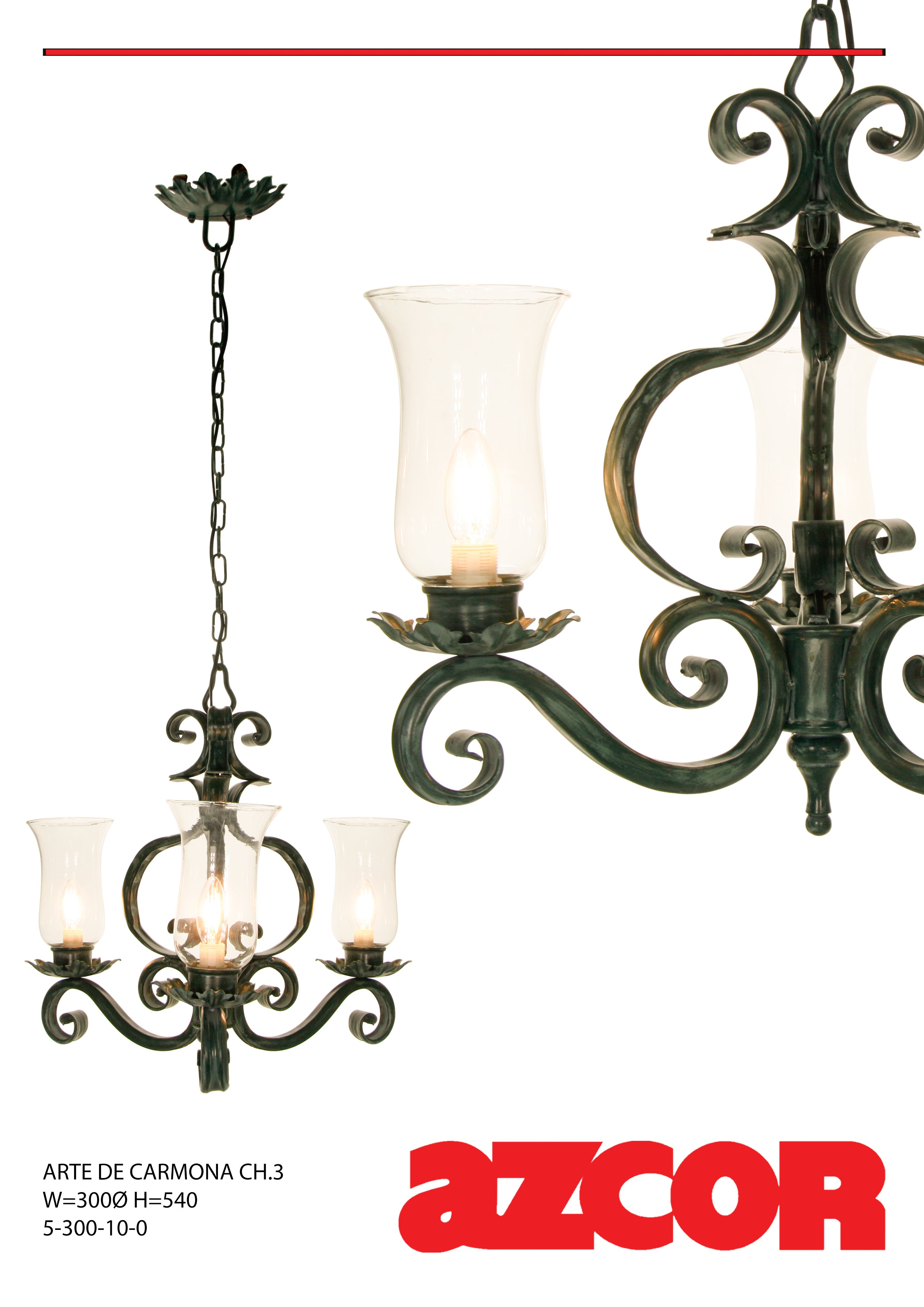 Arte De Carmona Chandelier 3 (Verina Glass)