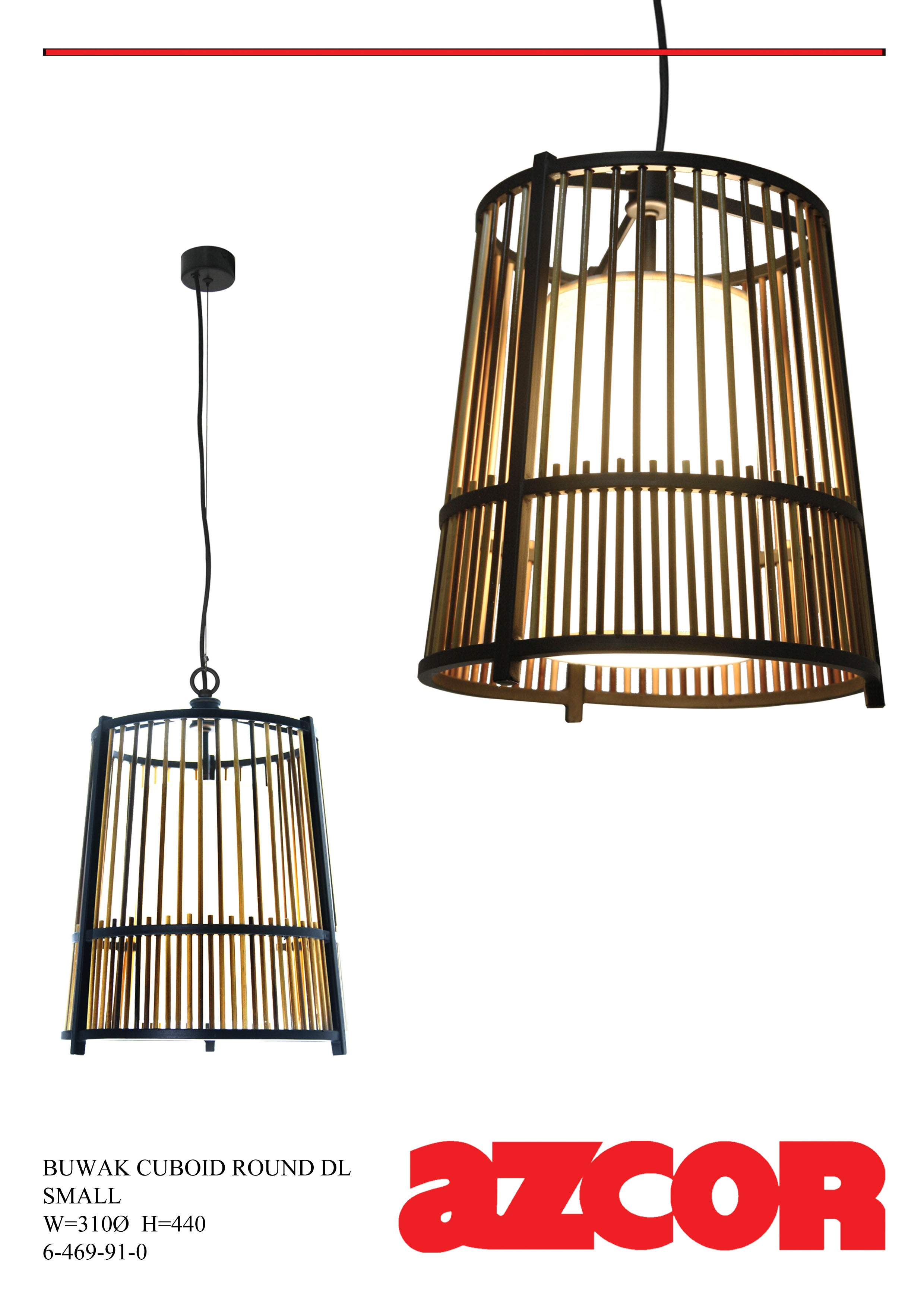 Buwak Cuboid Round Drop Light (S)