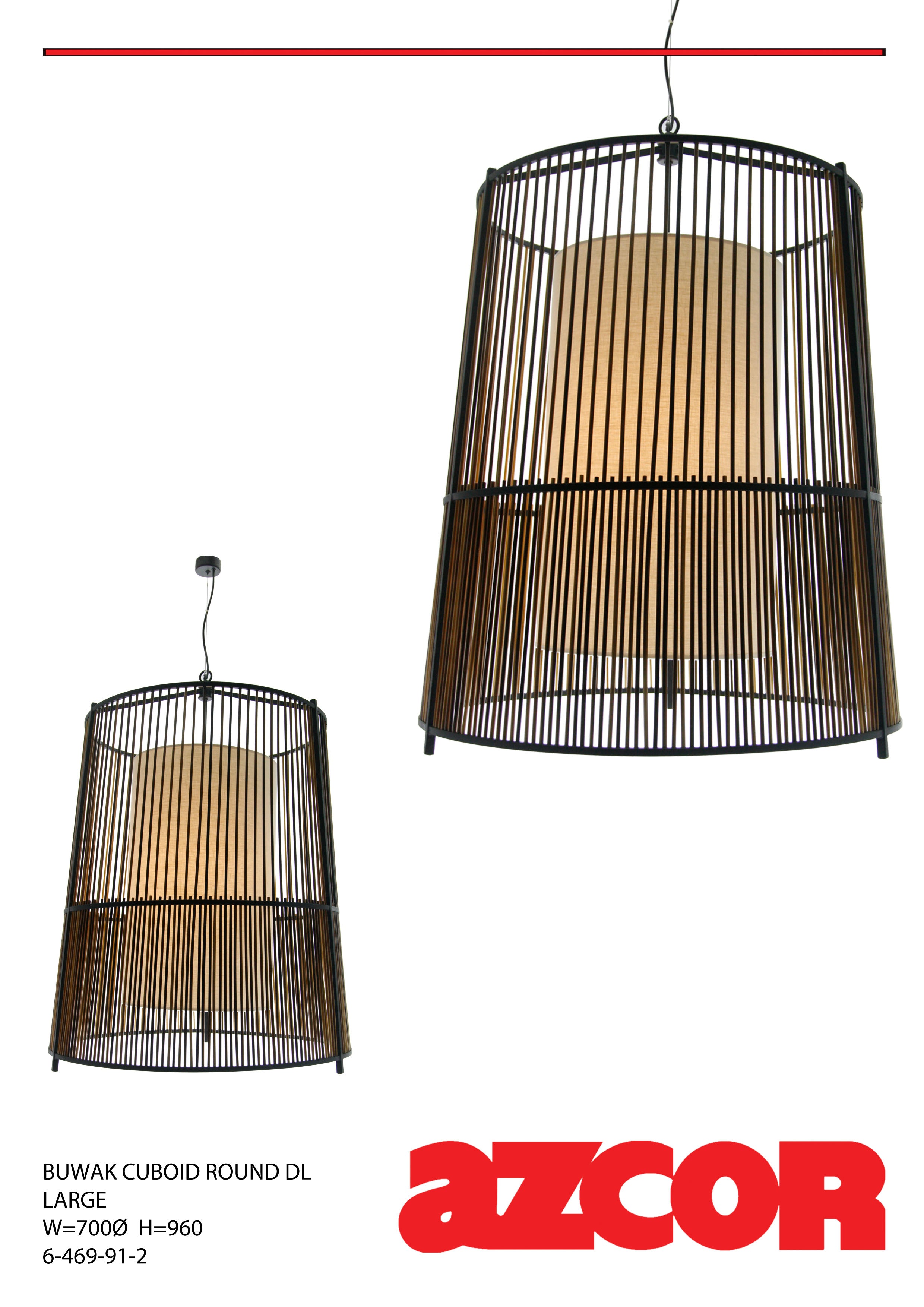 Buwak Cuboid Round Drop Light (L)