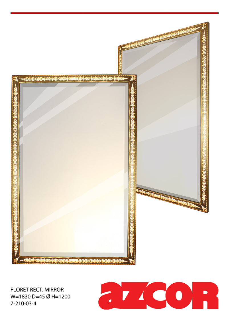 Floret Lighted Mirror Long