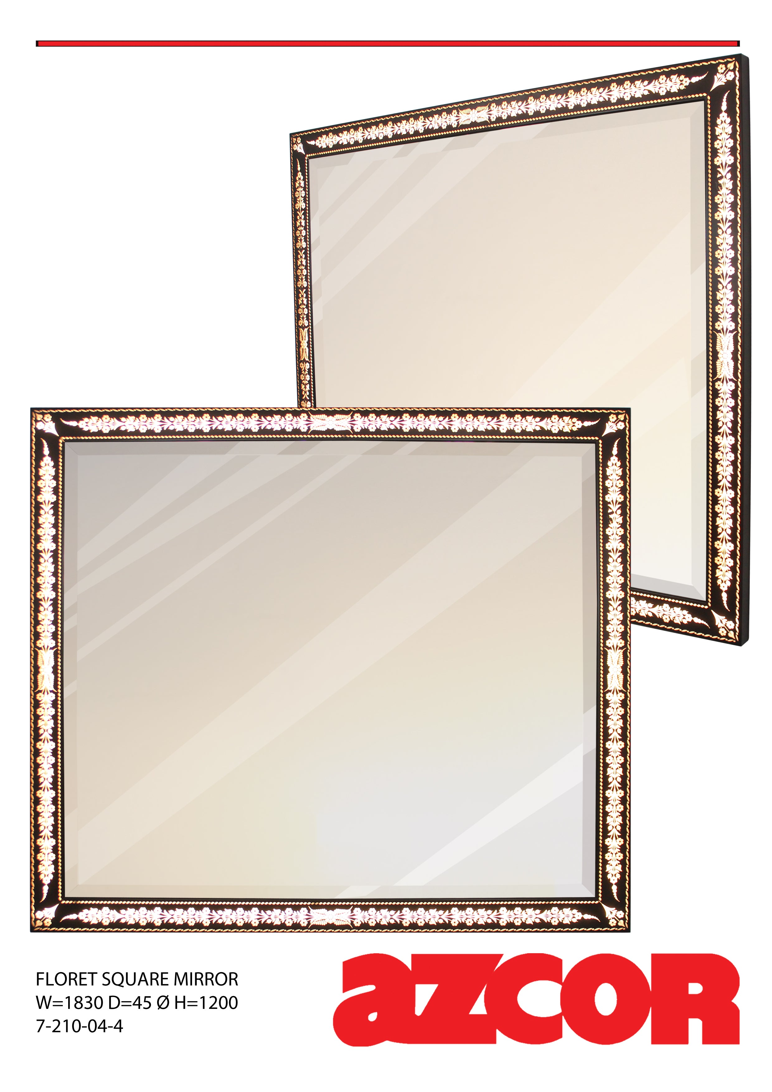 Floret Lighted Mirror Wide