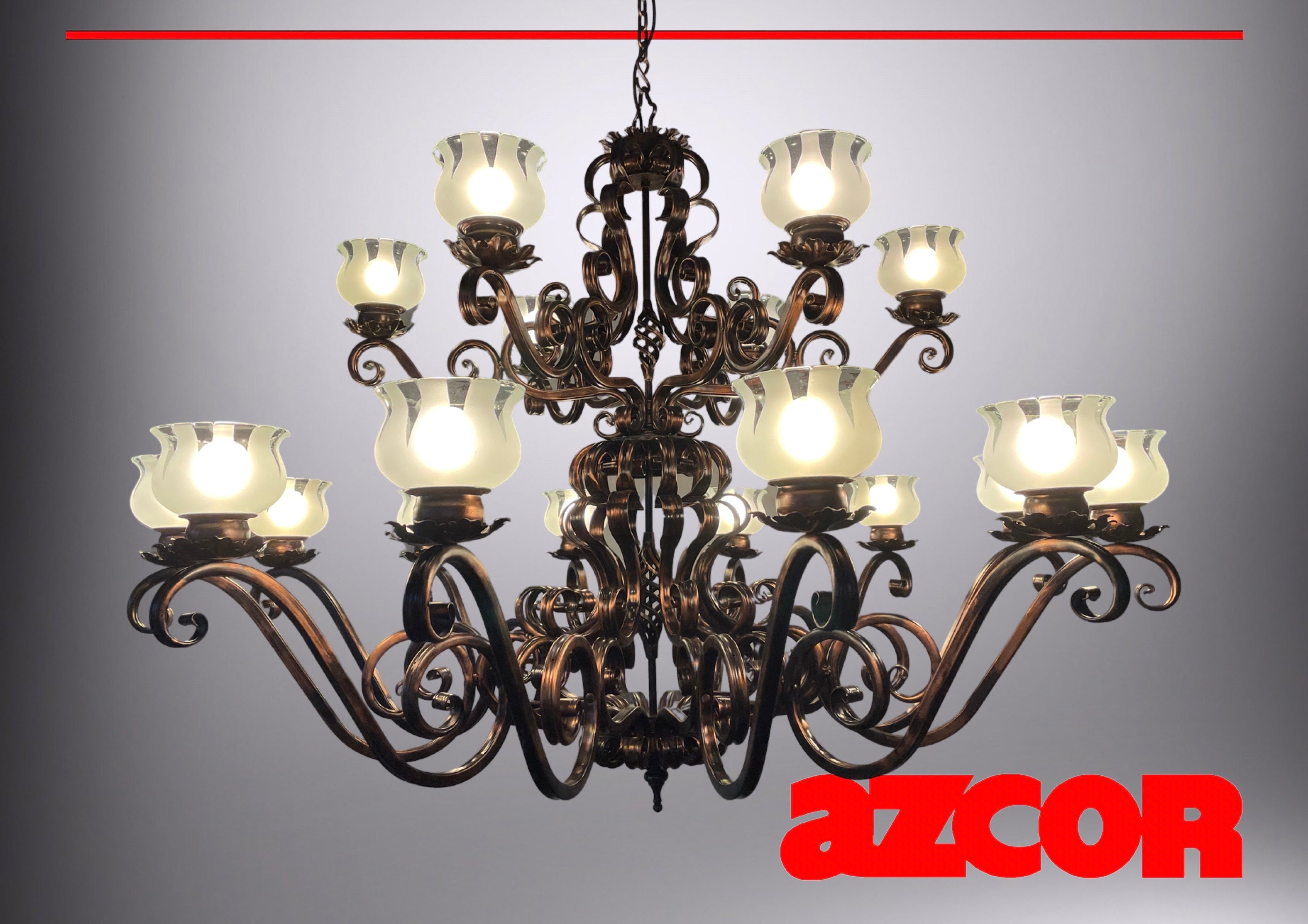 Arte De Carmona Chandelier 18 (Mactan Glass)