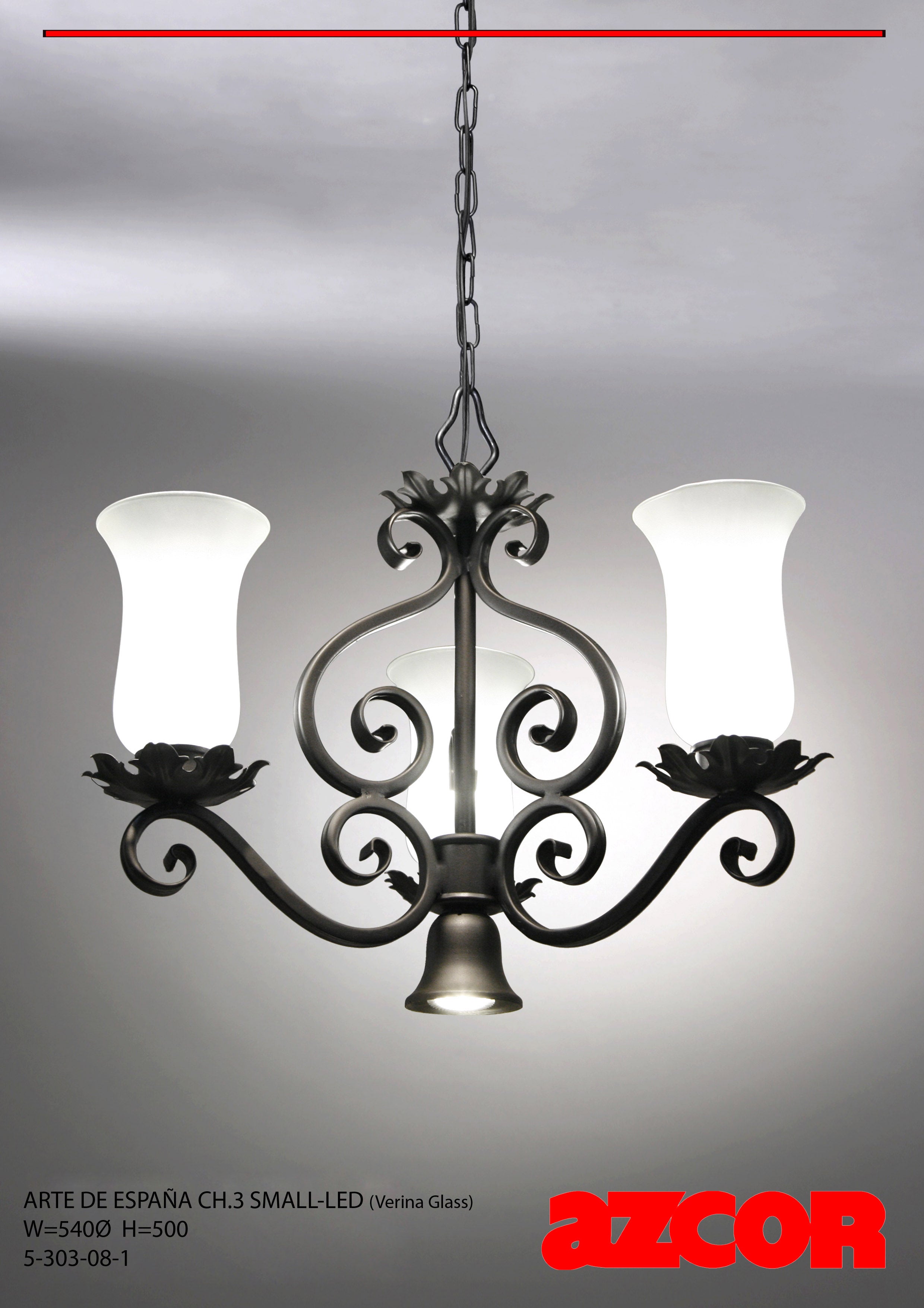 Arte De España Chandelier 3 (Verina Glass)