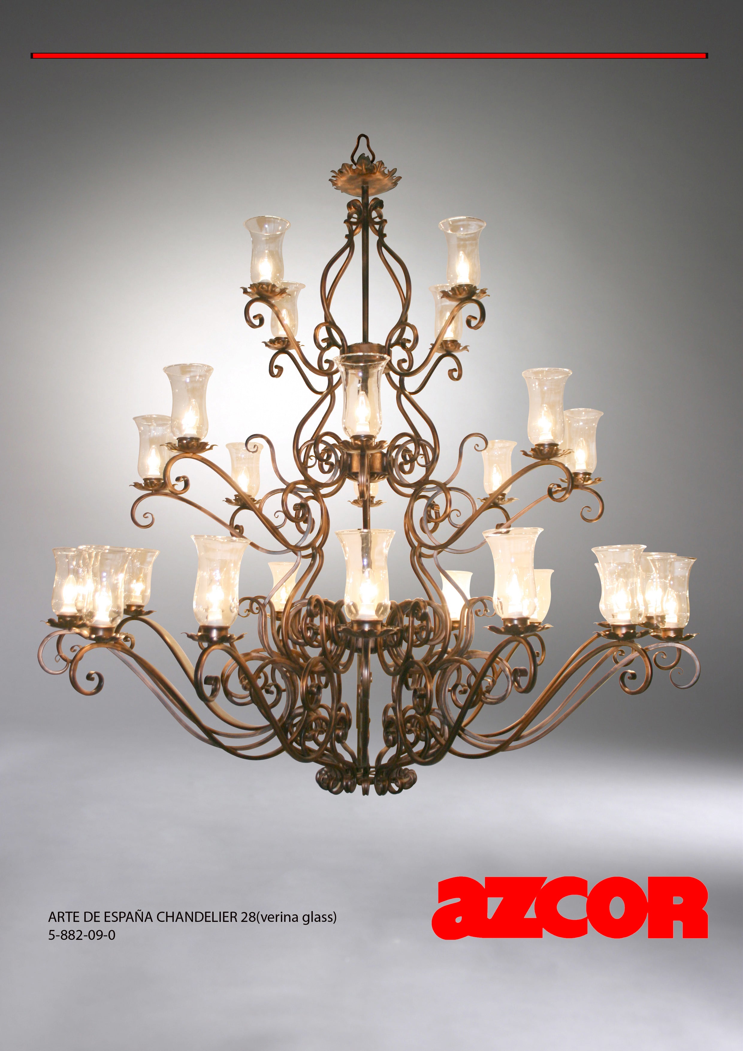 Arte De España Chandelier 28 (Verina Glass)