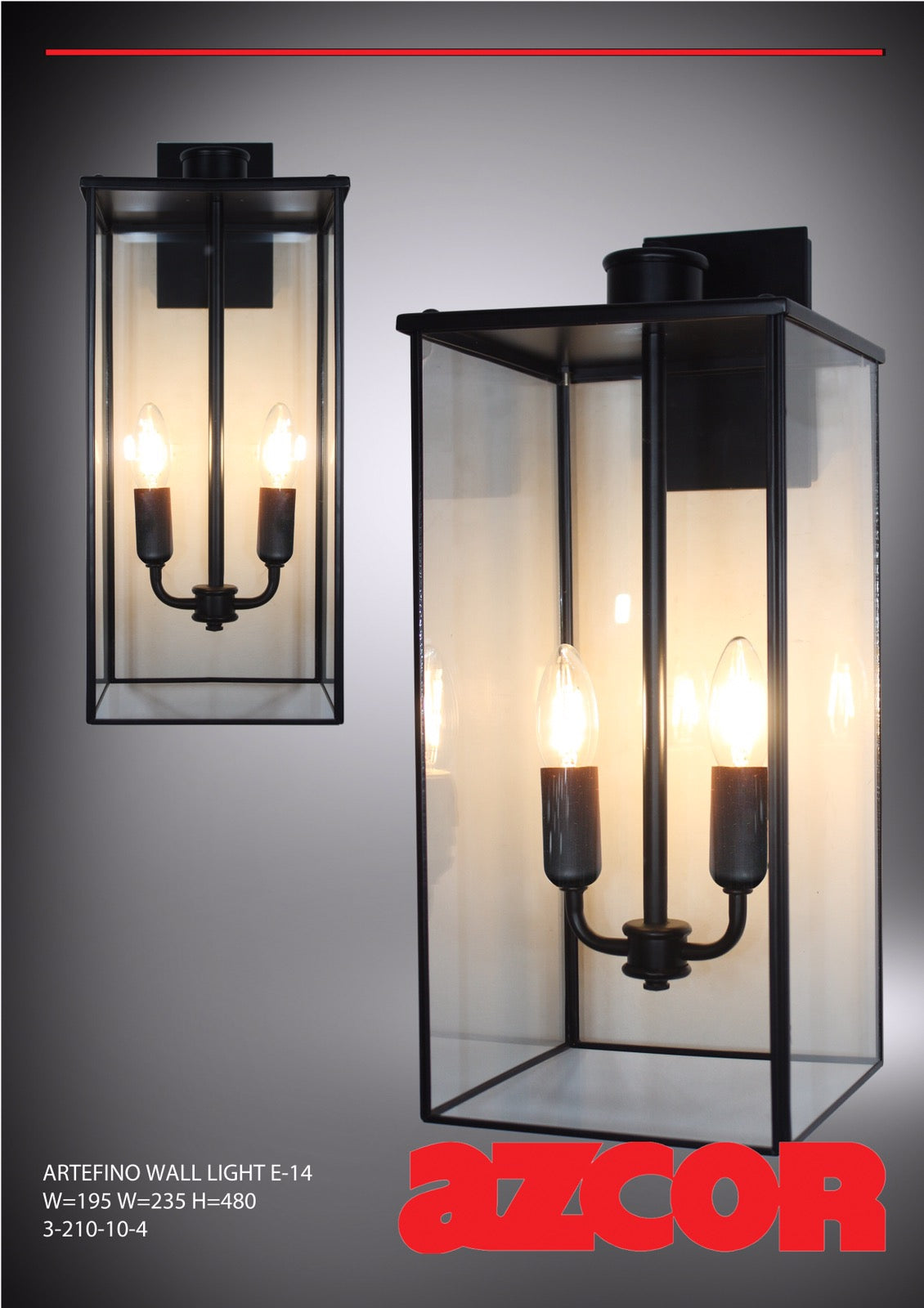 Artefino SS Wall Light E14