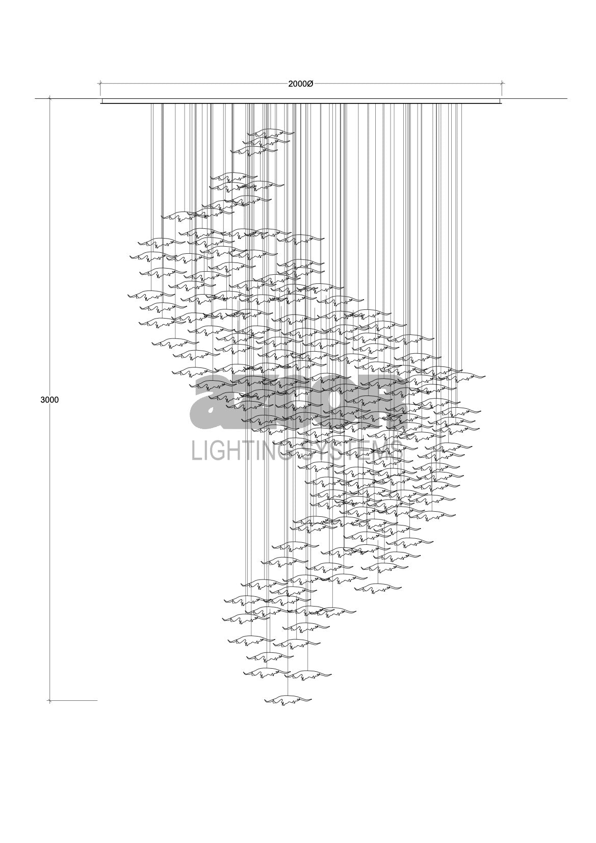 Autumn Leaves Chandelier 2000Ø