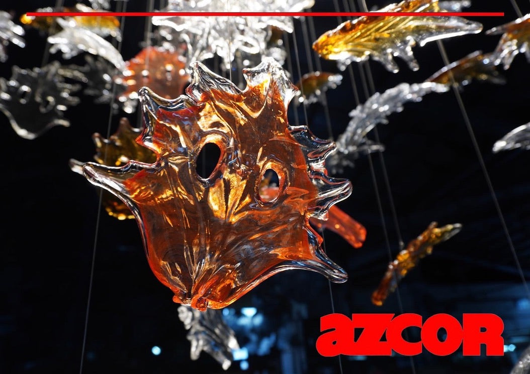 Bohemian Glass | Oak Leaves Rectangular Chandelier 2400