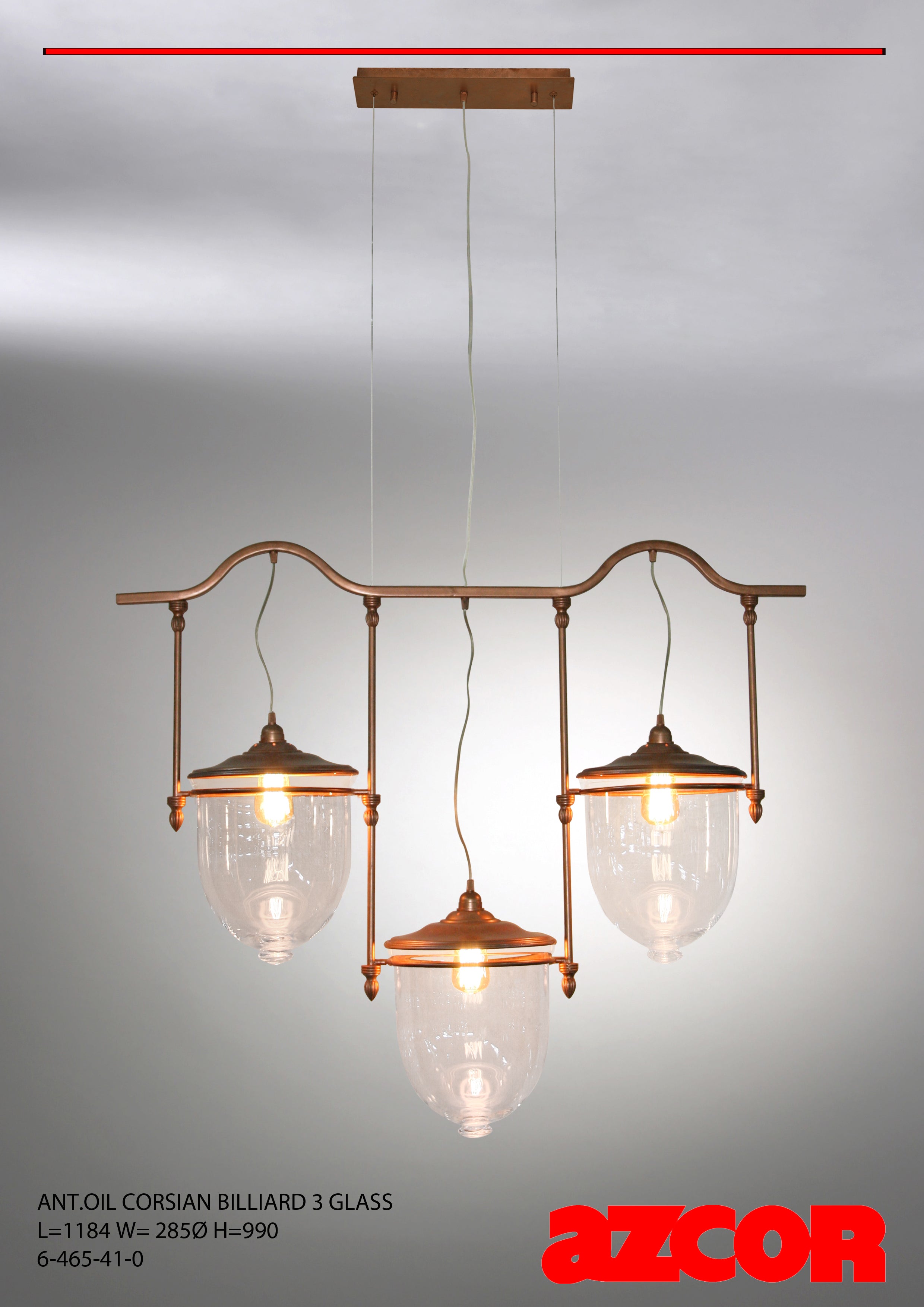 Antique Oil Corsian Dining Light 3