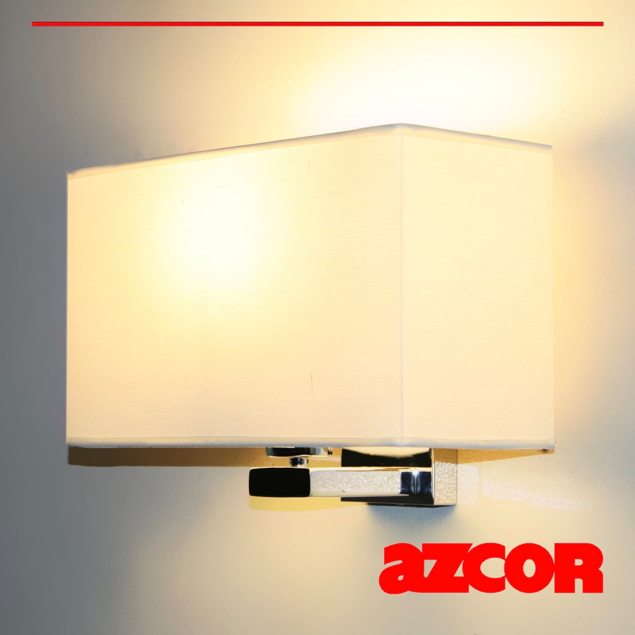 Bedside SS Wall Light w/ Rect. Shade