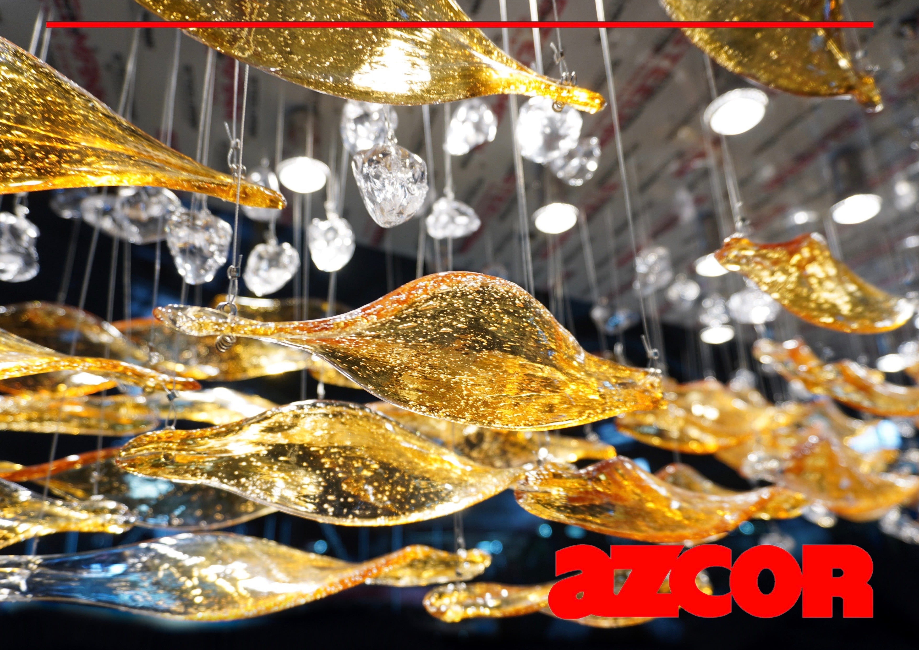 Bohemian Glass | Wave x Stone Chandelier 2400