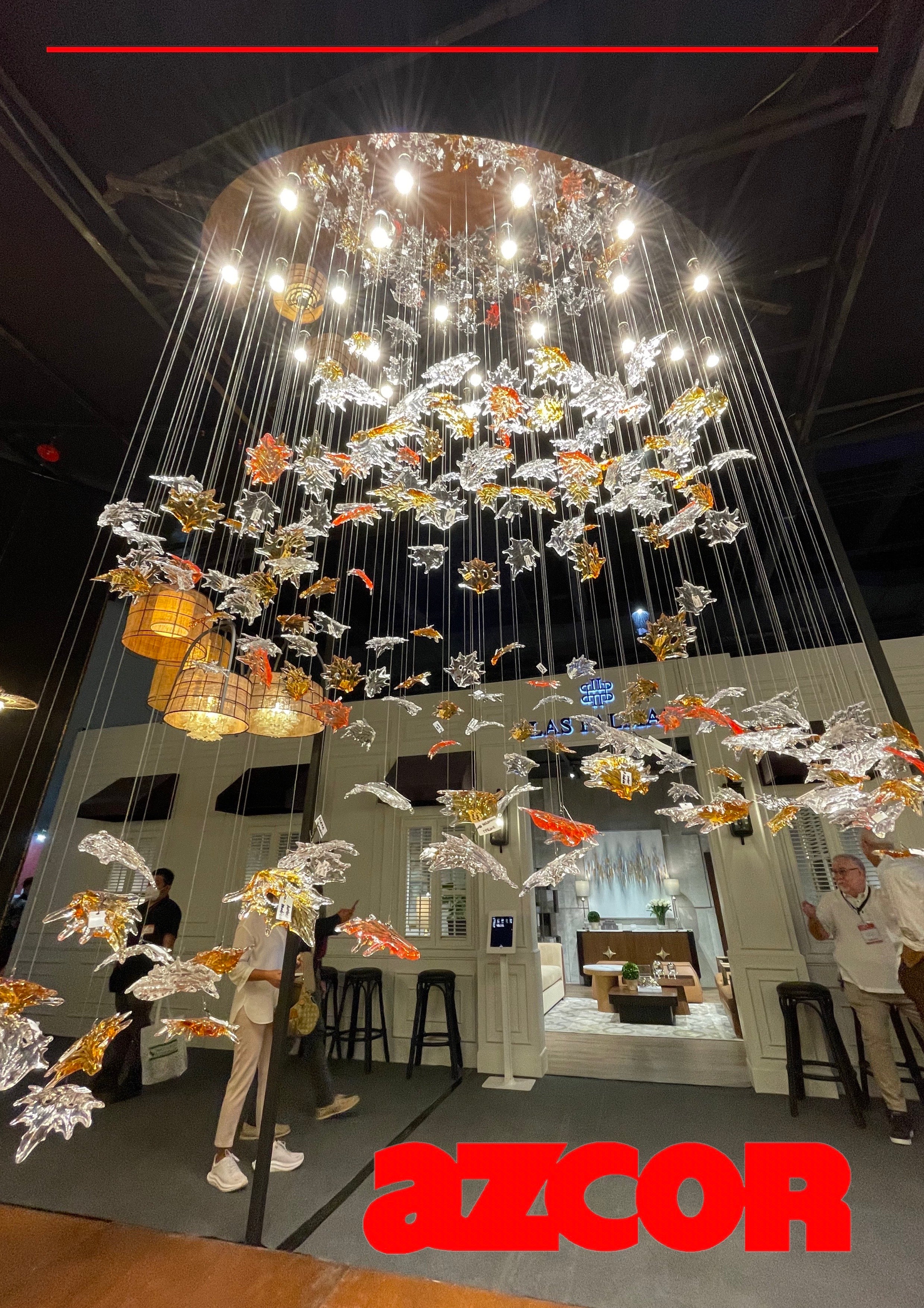 Bohemian Glass | Oak Leaves Chandelier Oval