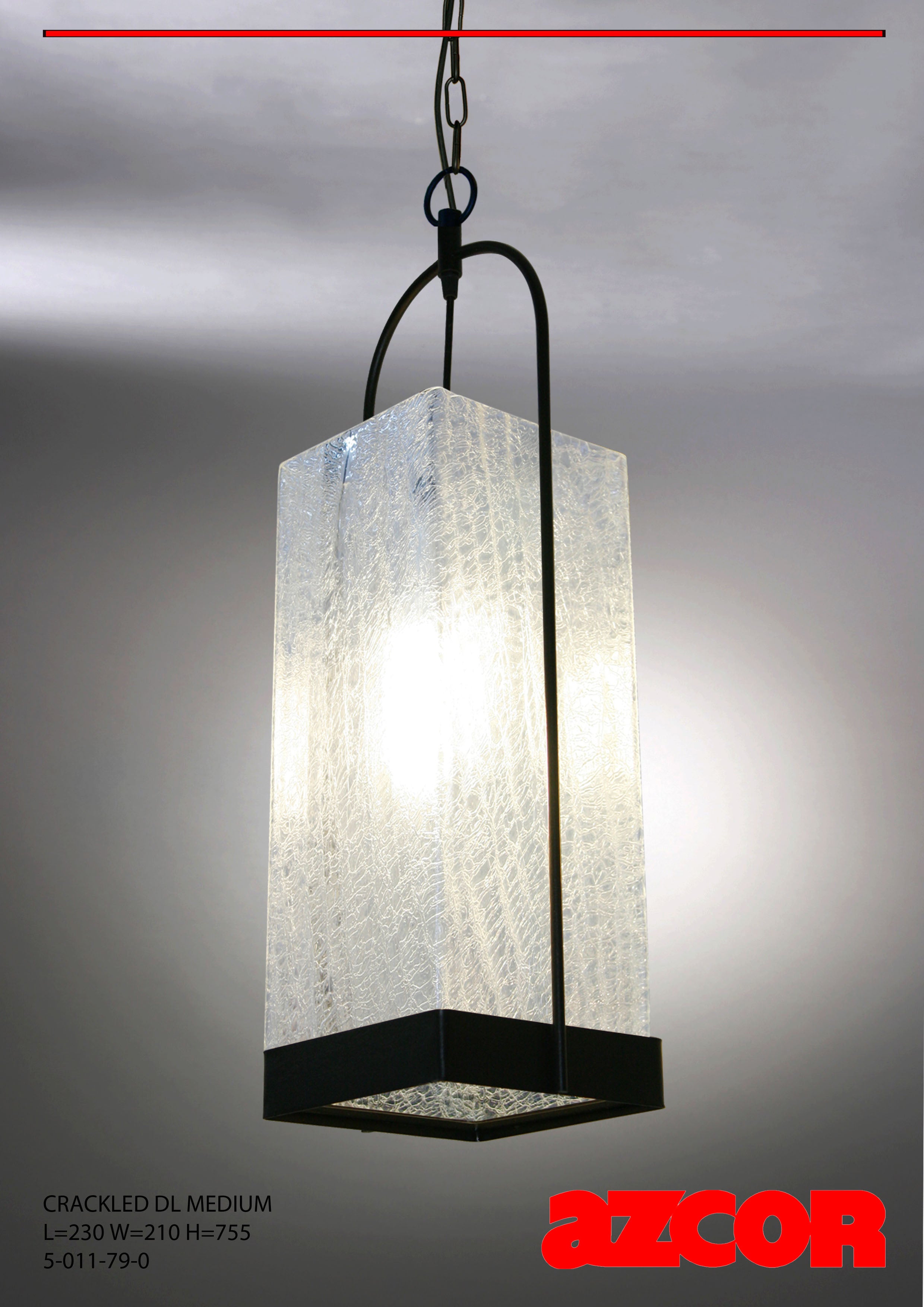 Crackled Medium Drop Light