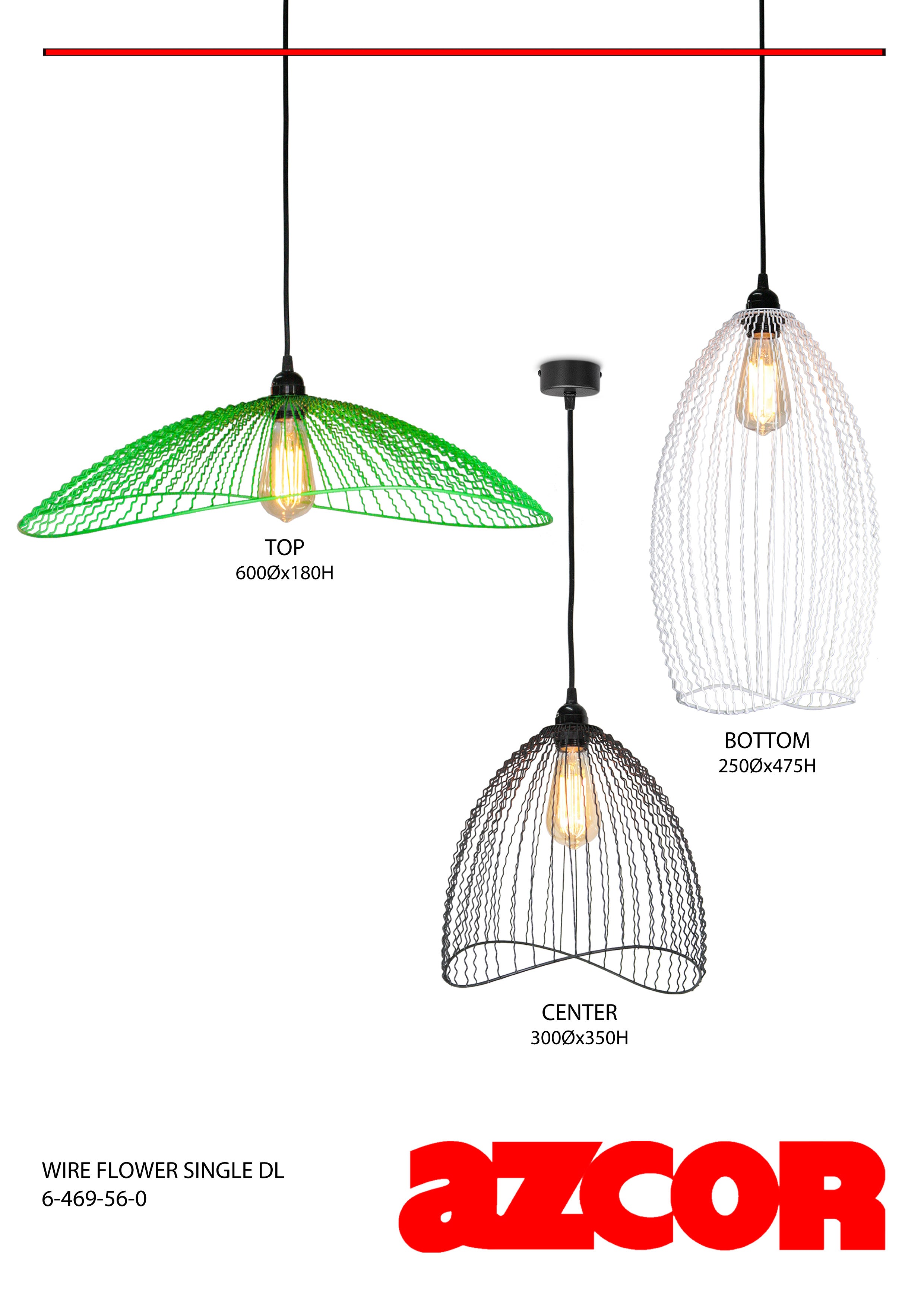 Wire Flower Drop Lights