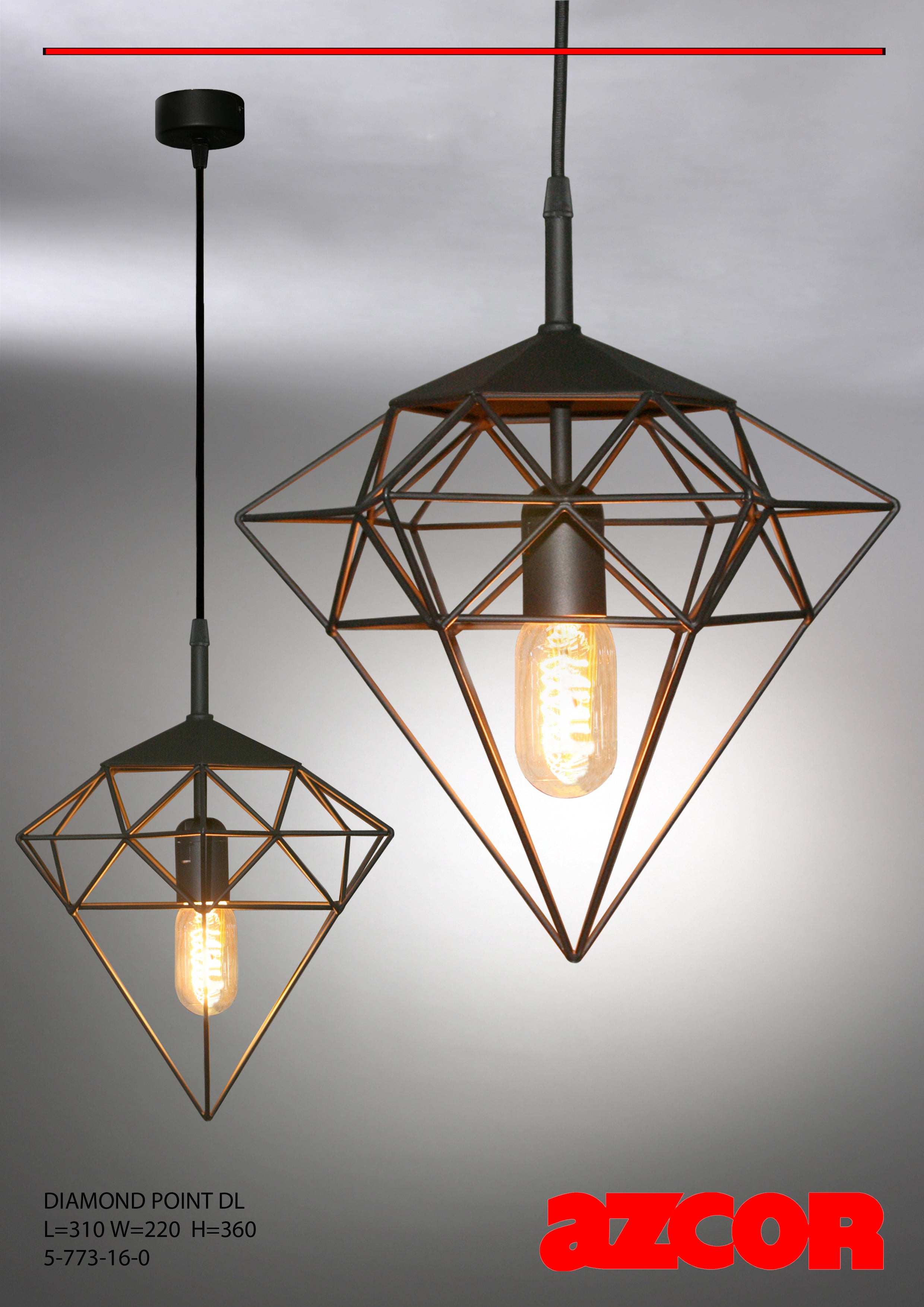 Diamond Point Drop Light