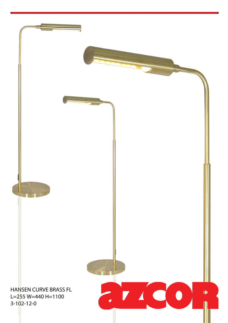 Hansen Curve Brass Floor Lamp