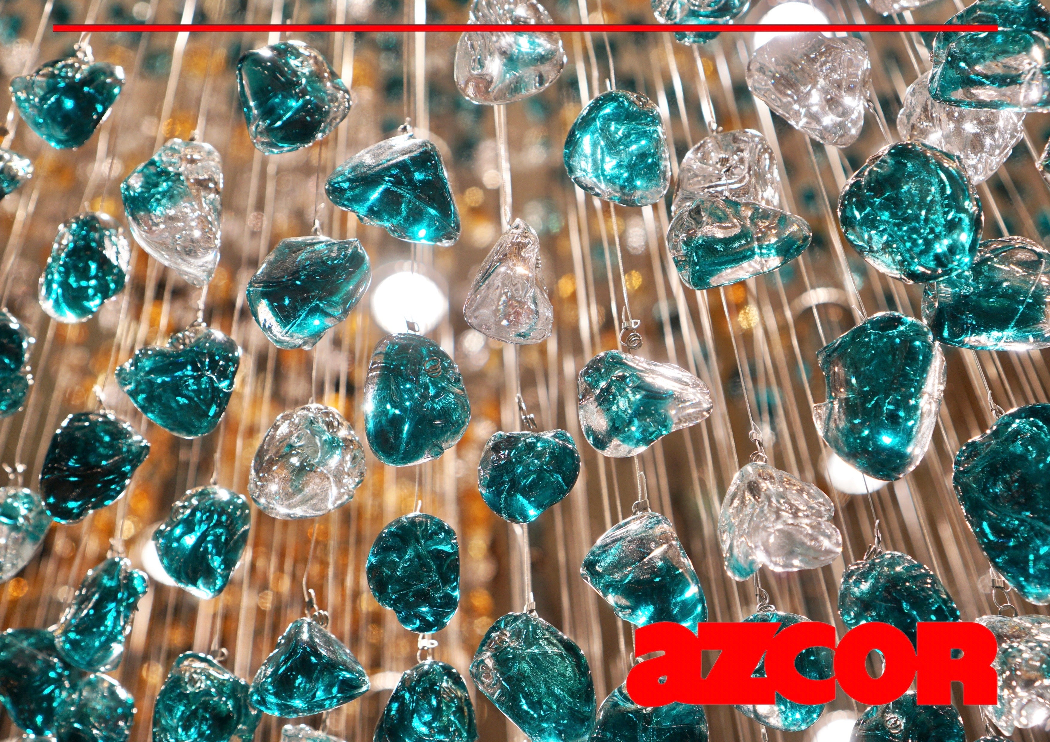 Bohemian Glass | Stone Chandelier Oval