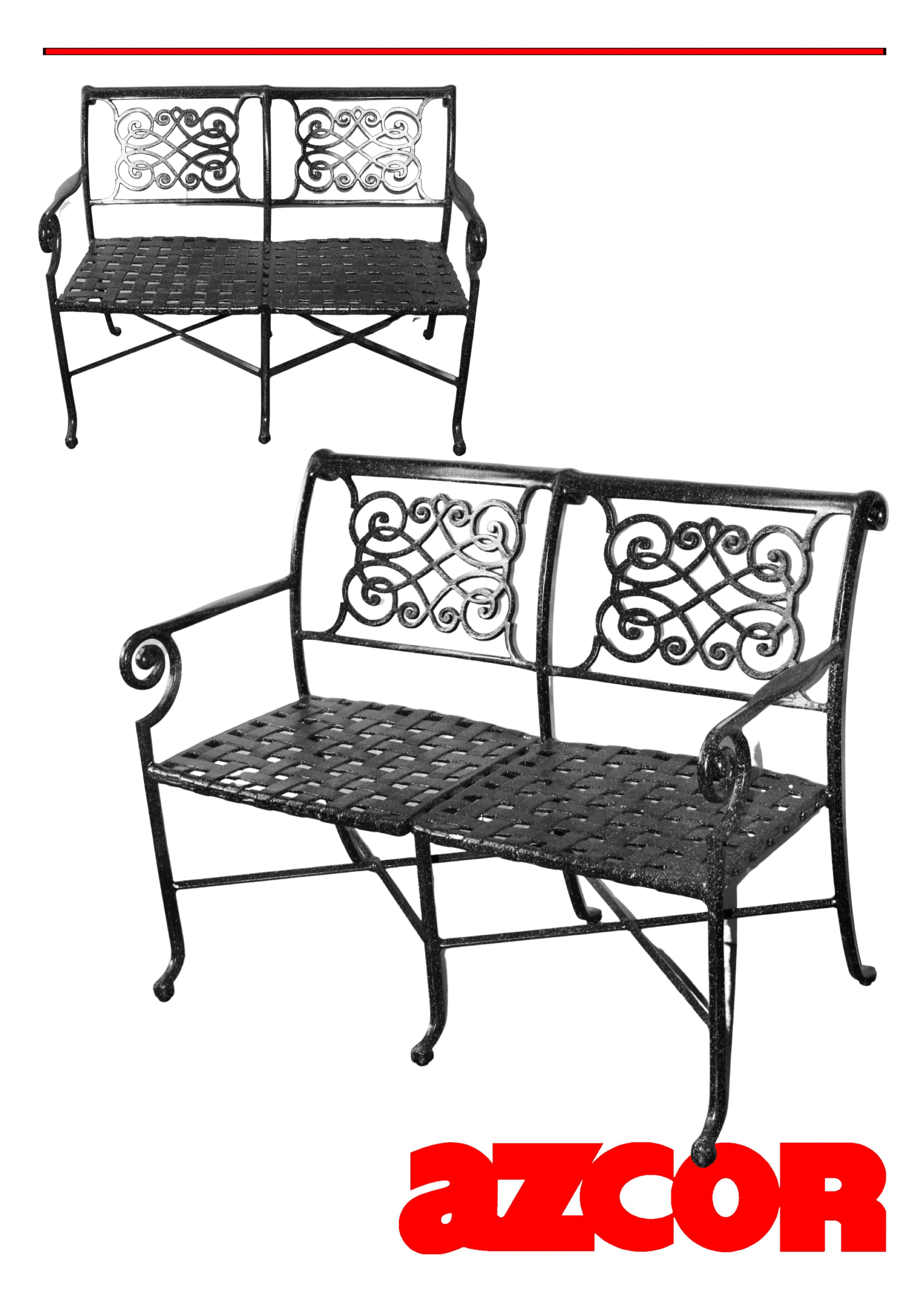 Marina Cast Aluminum Bench 2