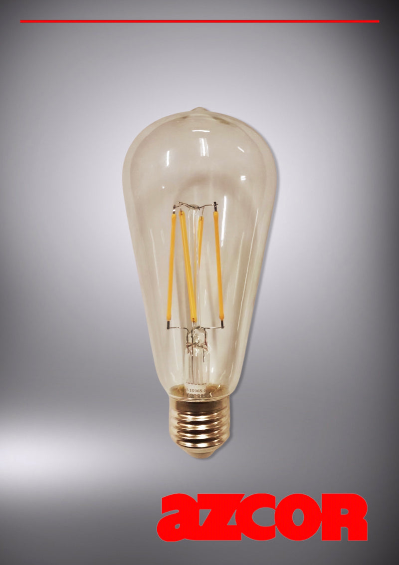 E27 Edison Wave Bulb LED 4W Clear