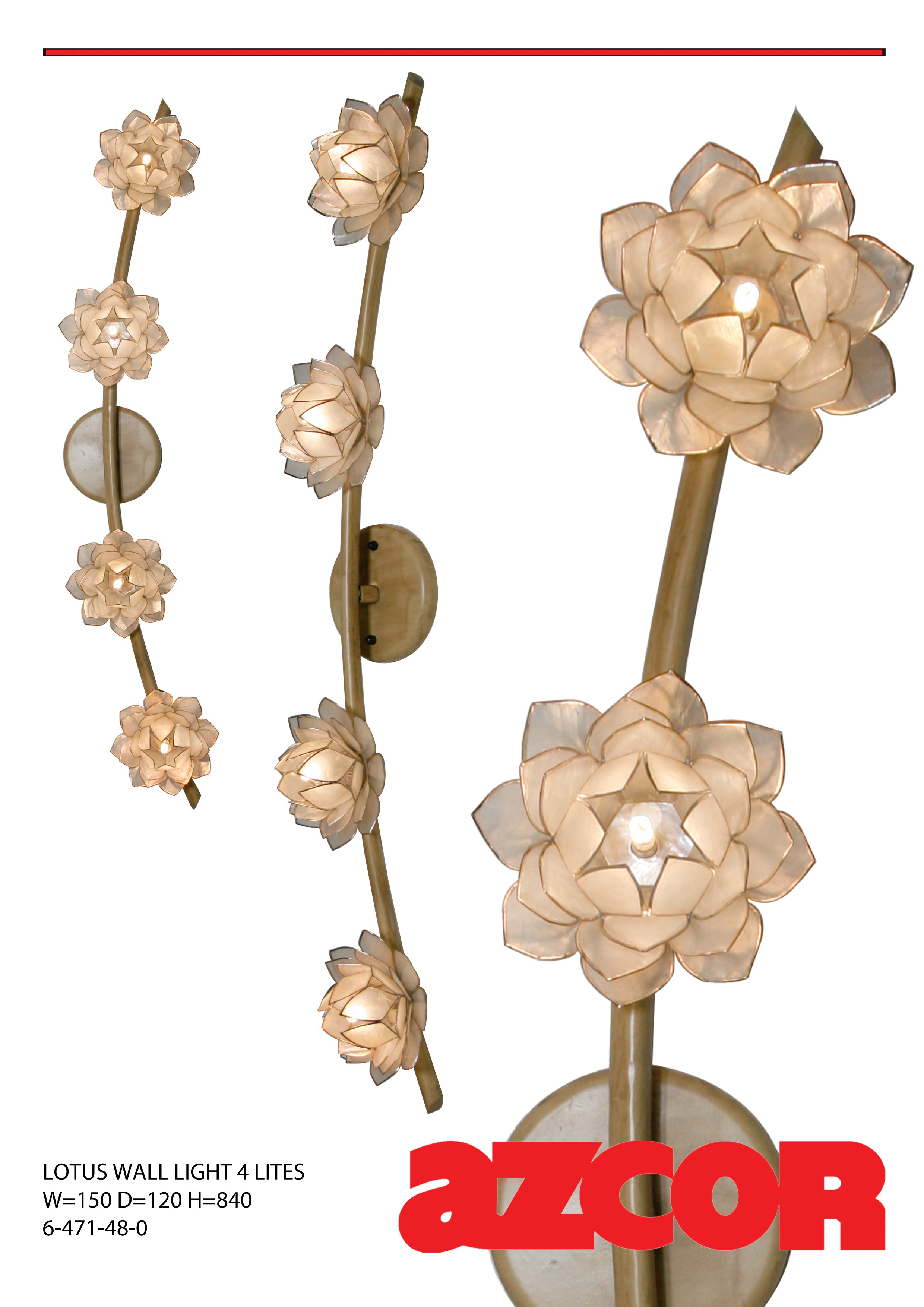 Lotus Capiz Wall Lights