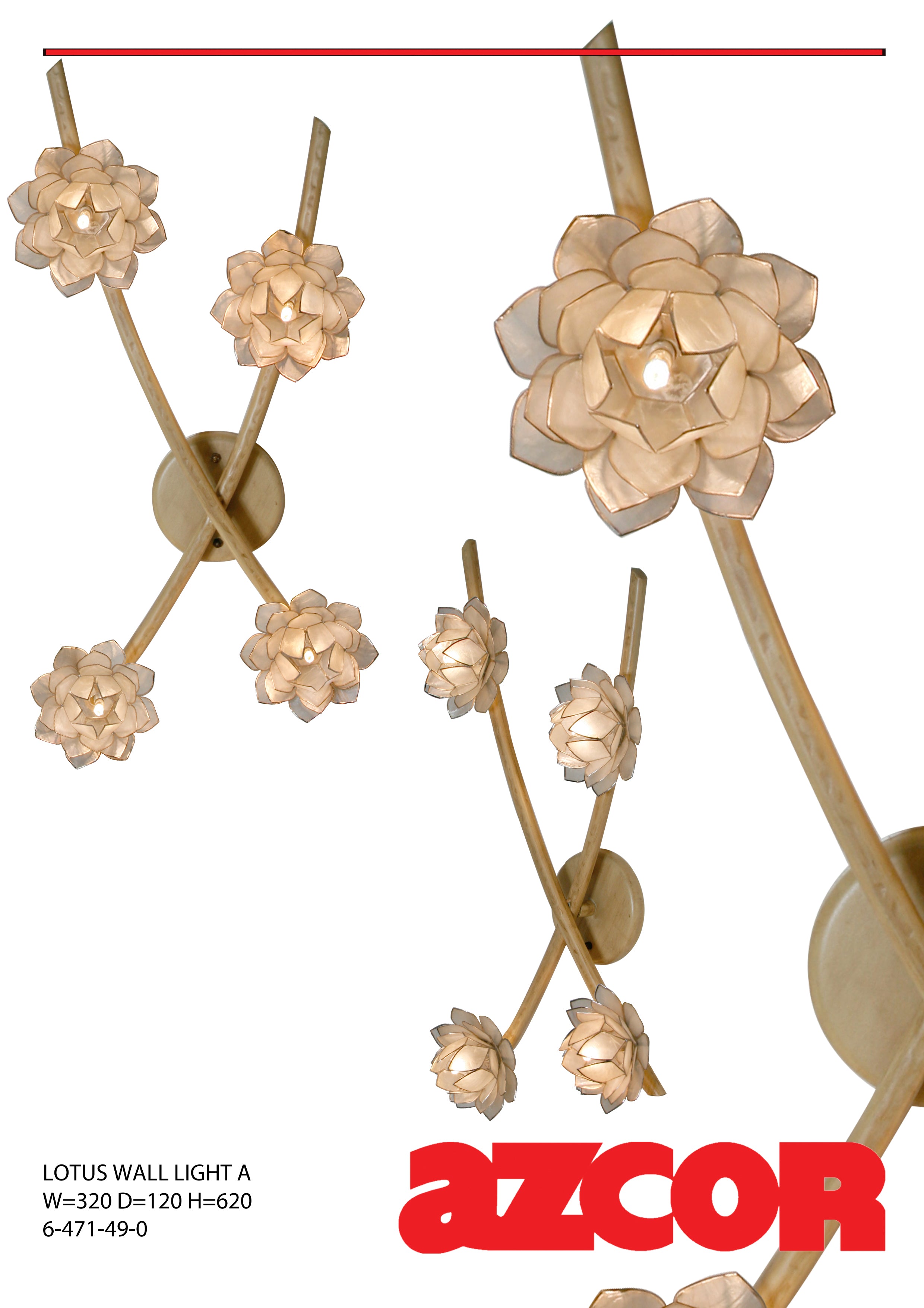 Lotus Capiz Wall Lights